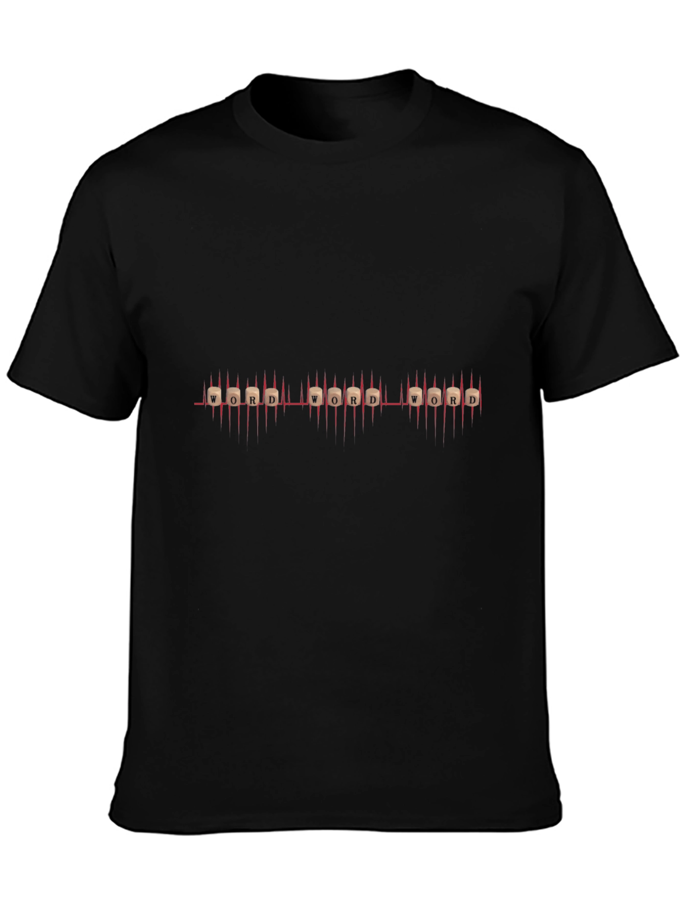 Word ECG T-Shirt - Unique Design Everyday Wear