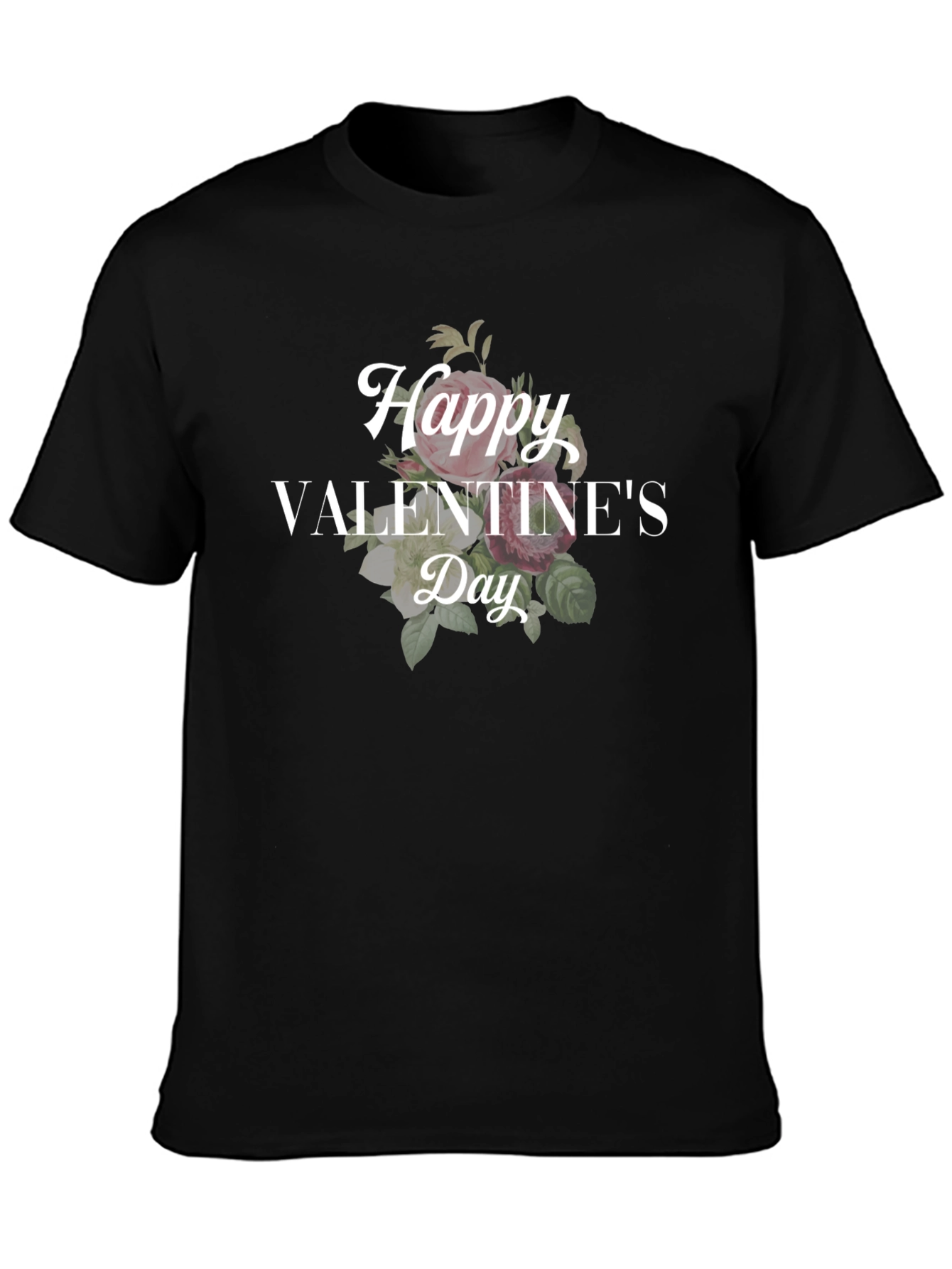 Happy Valentines Day Floral T-Shirt