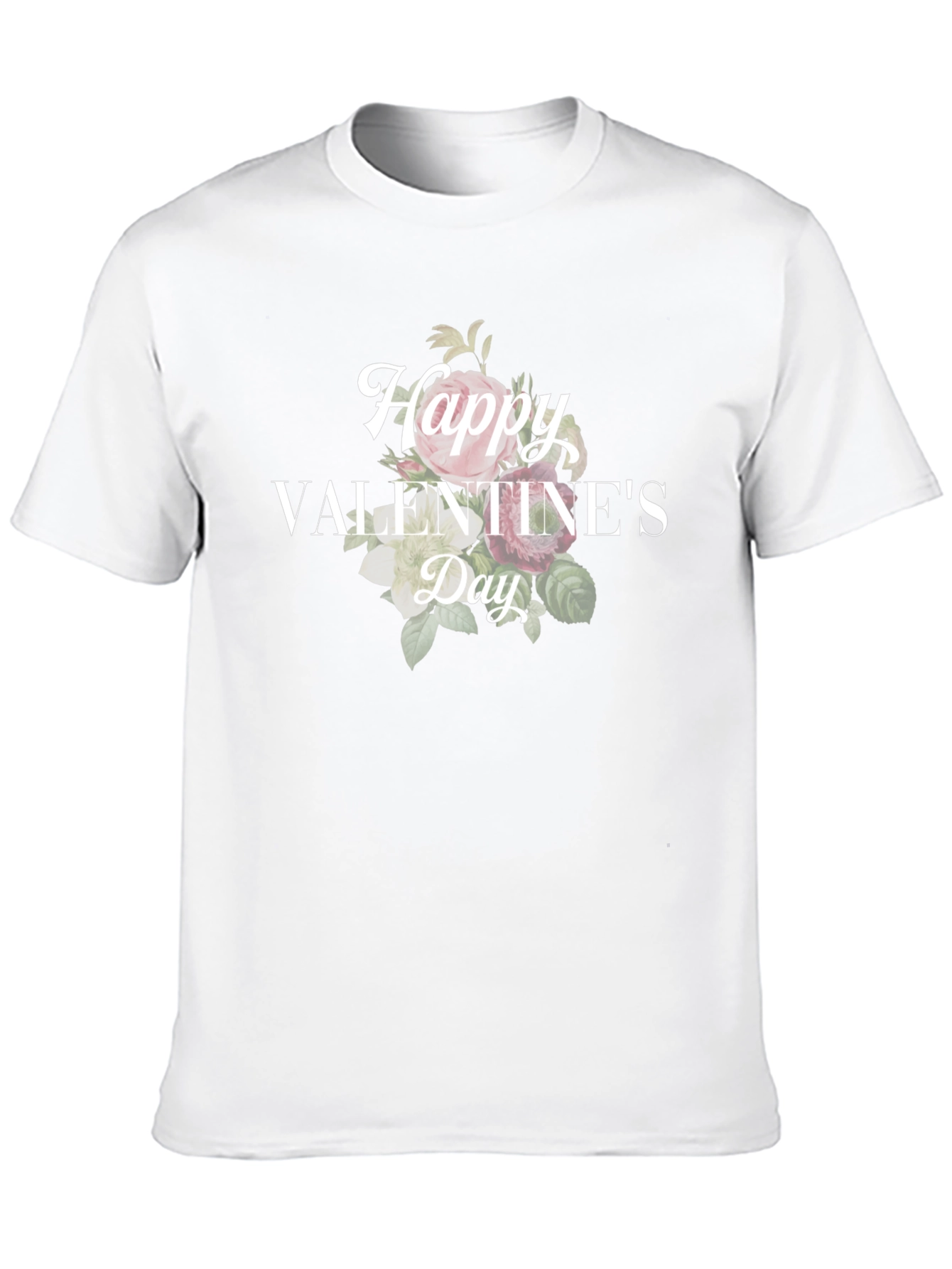 Happy Valentines Day Floral T-Shirt