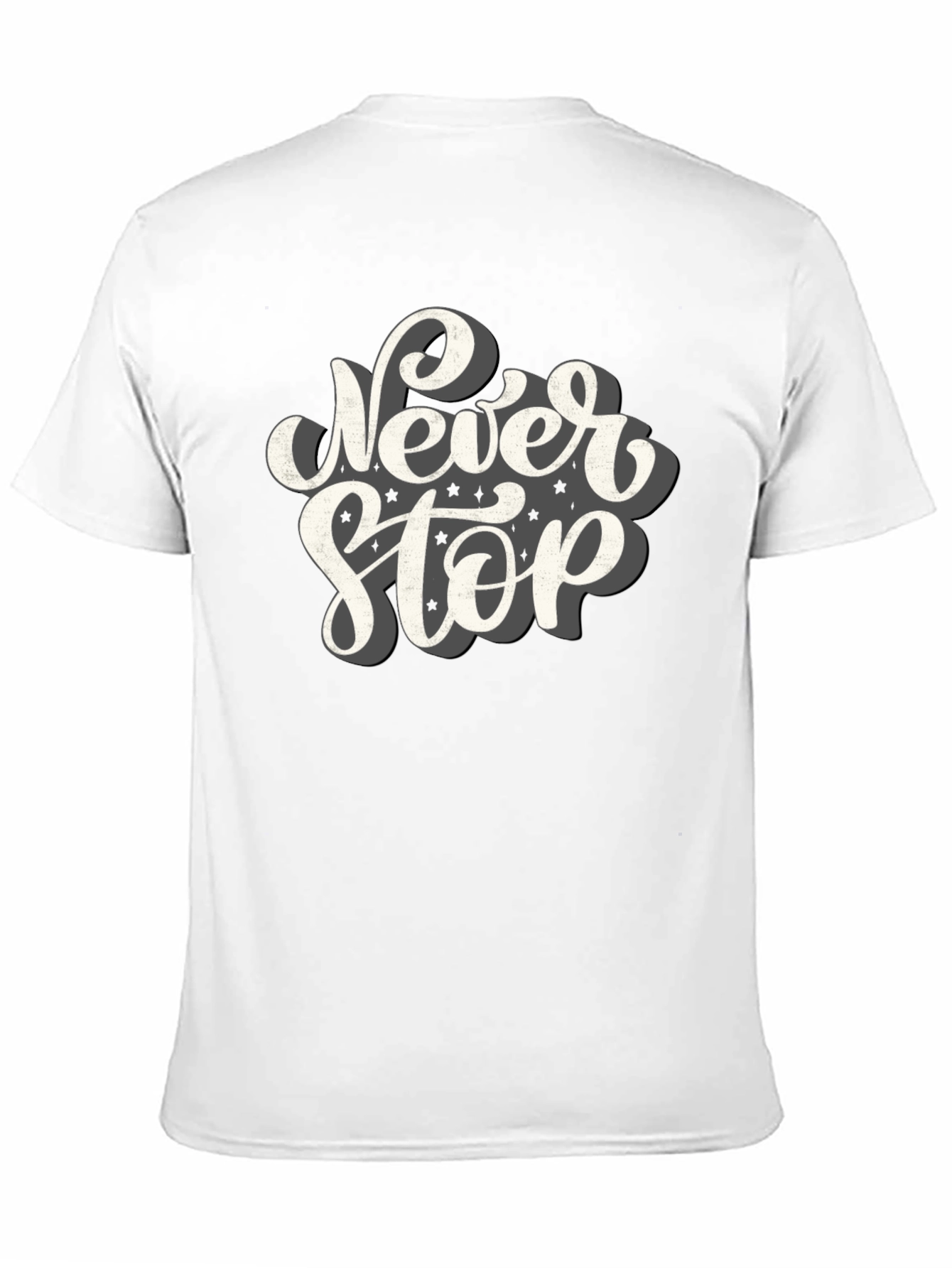 Never Stop Graphic T-Shirt - Black