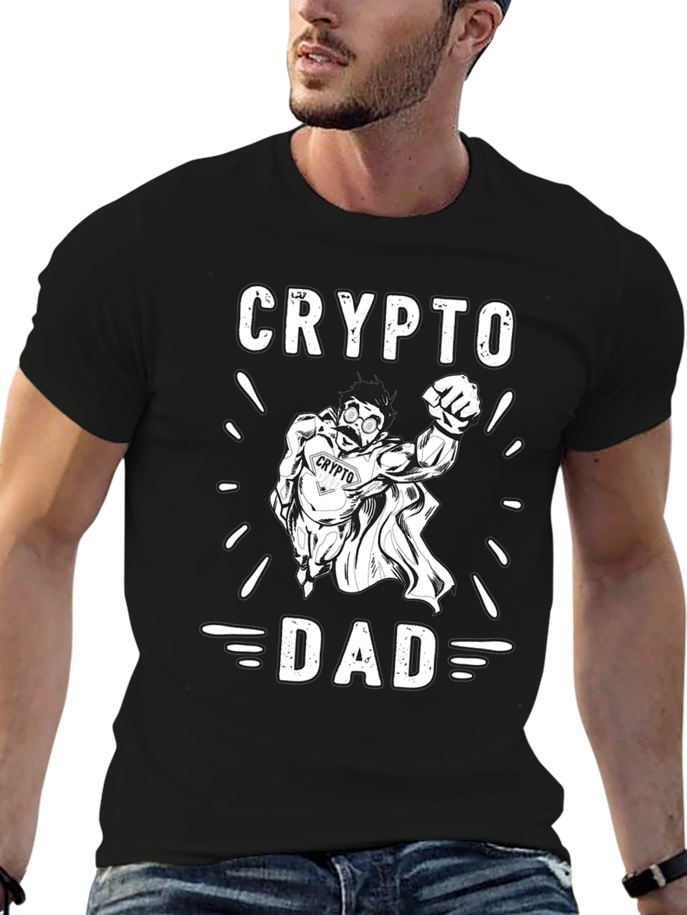 Crypto Dad Graphic Tee - Bitcoin T-Shirt
