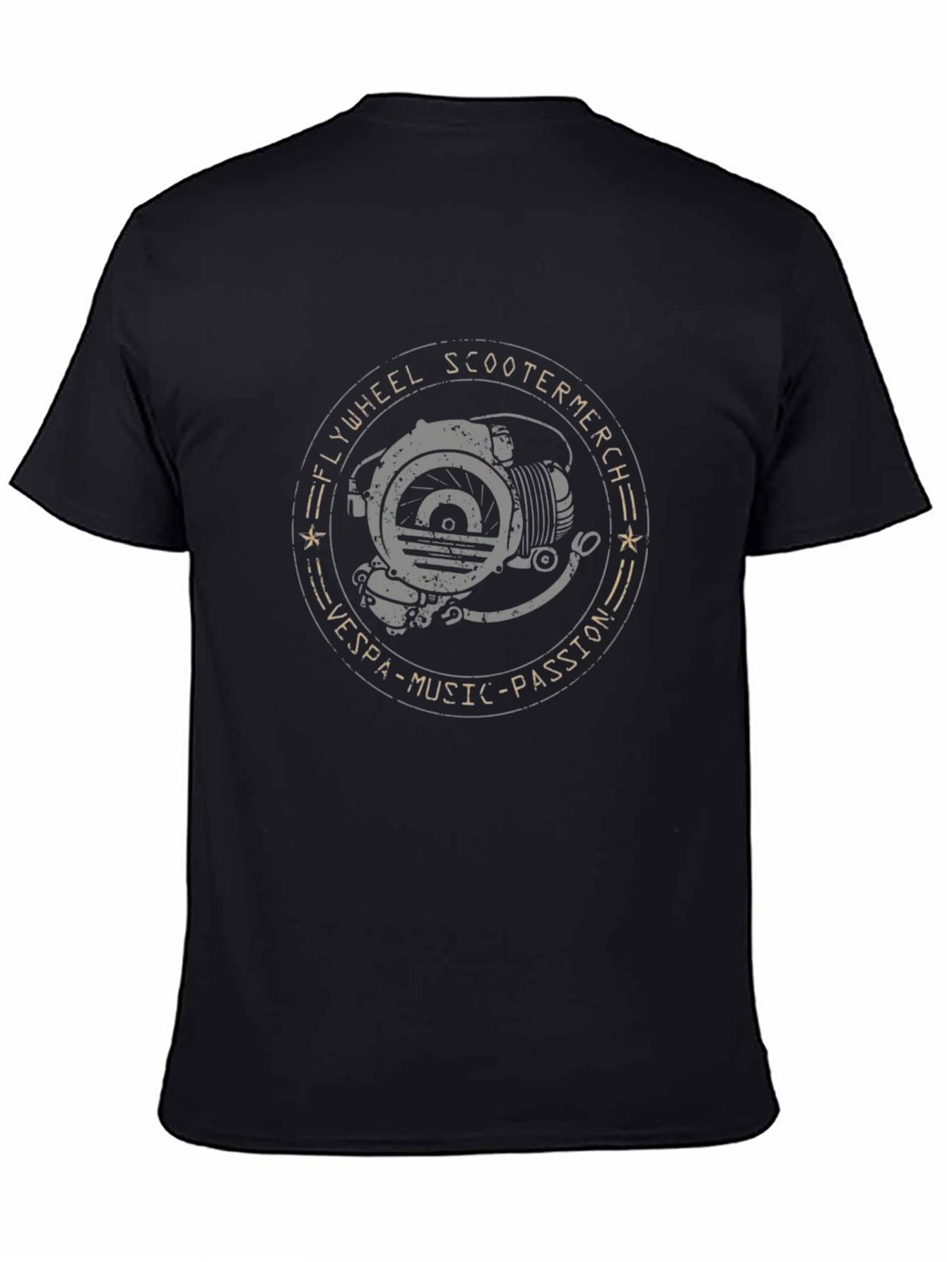 Flywheel Scooter T-Shirt - Vespa Music Passion Tee