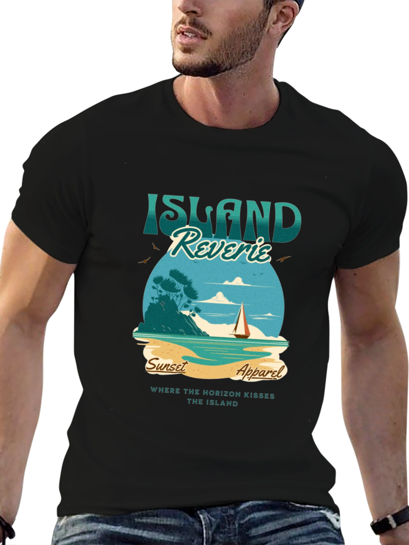 Island Reverie Graphic Tee - Sunset Apparel