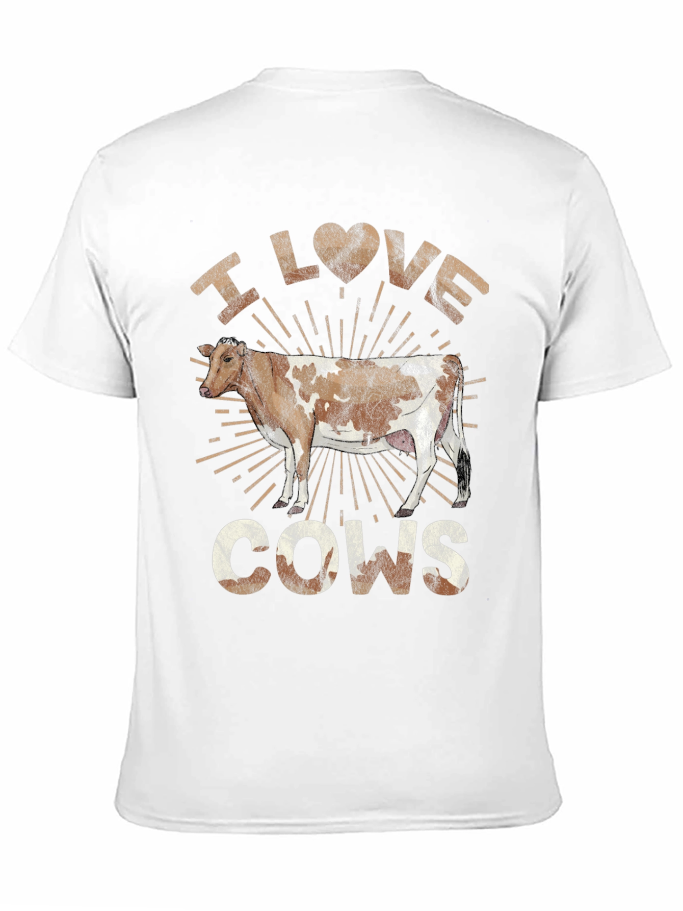 I Love Cows Graphic Tee - Unisex Black T-Shirt