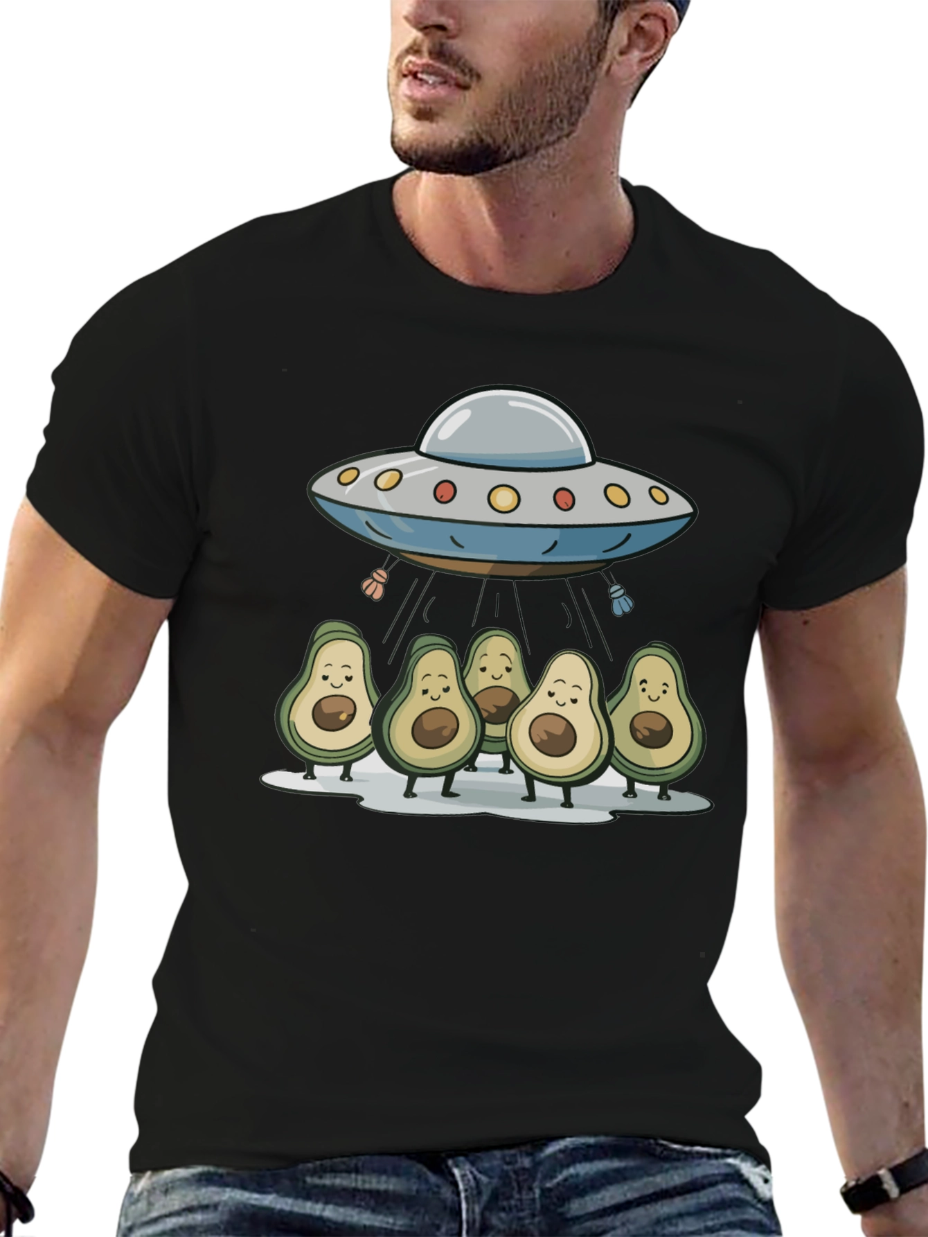 Avocado UFO T-Shirt - Funny Alien Abduction Tee
