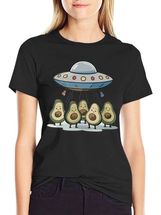 Avocado UFO T-Shirt - Funny Alien Abduction Tee