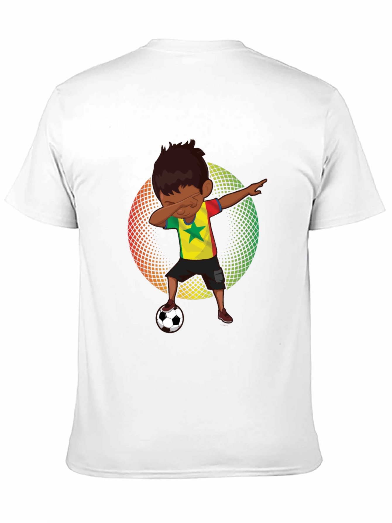 Senegal Soccer Dab T-Shirt - Black Cotton Tee