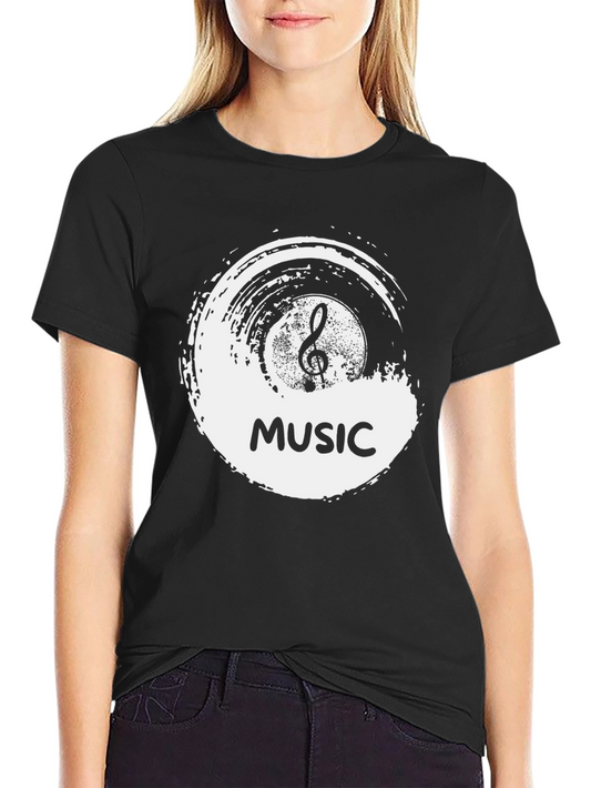 Music Record T-Shirt - Stylish Graphic Tee