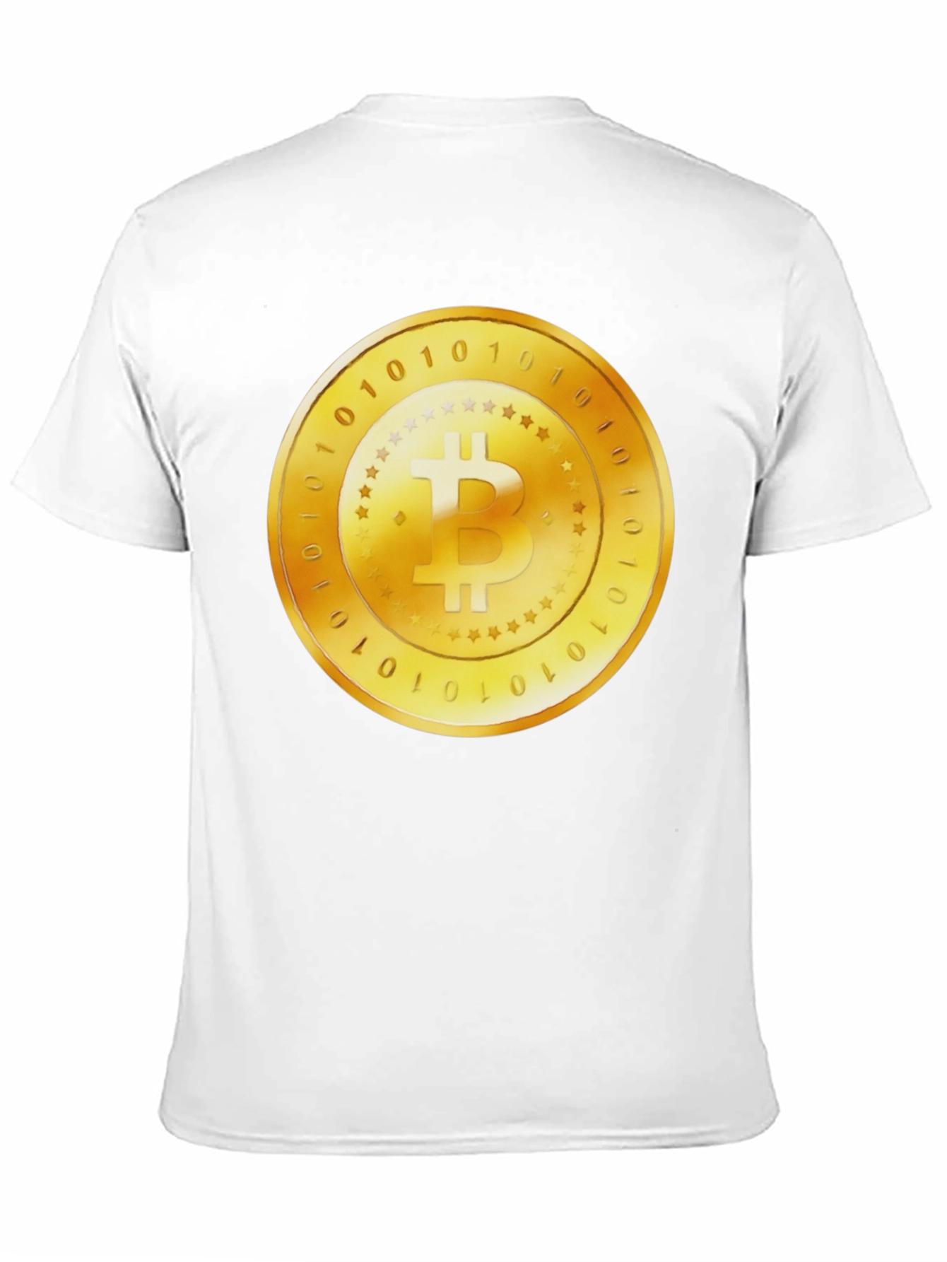 Bitcoin Gold Coin Graphic Black T-Shirt