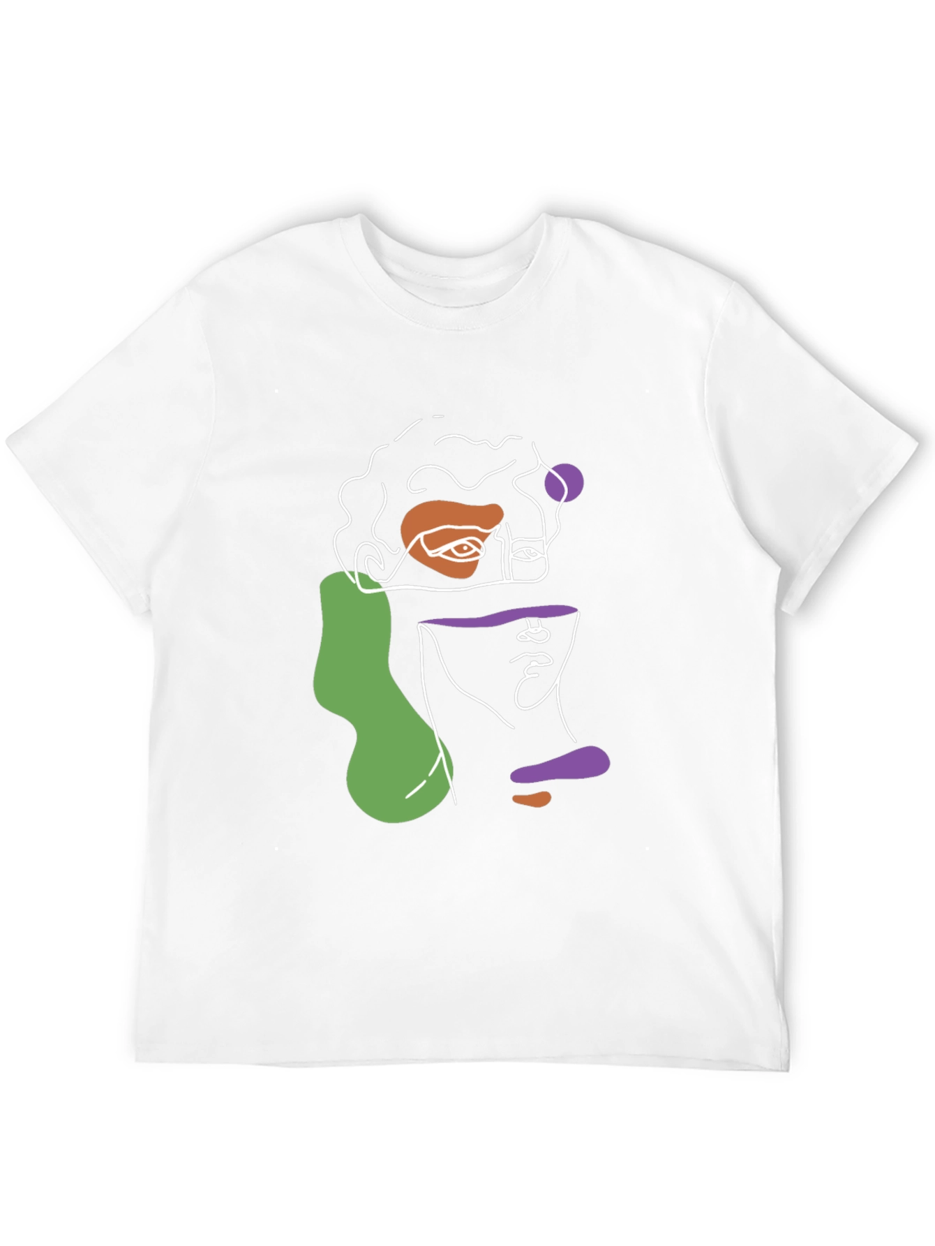 Abstract Face Graphic T-Shirt - Modern Art Tee
