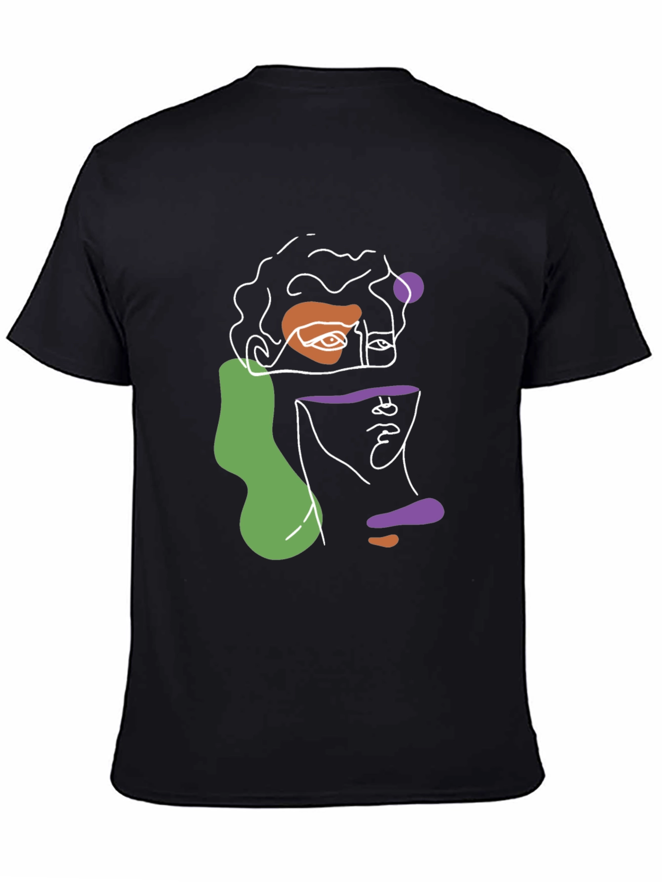 Abstract Face Graphic T-Shirt - Modern Art Tee