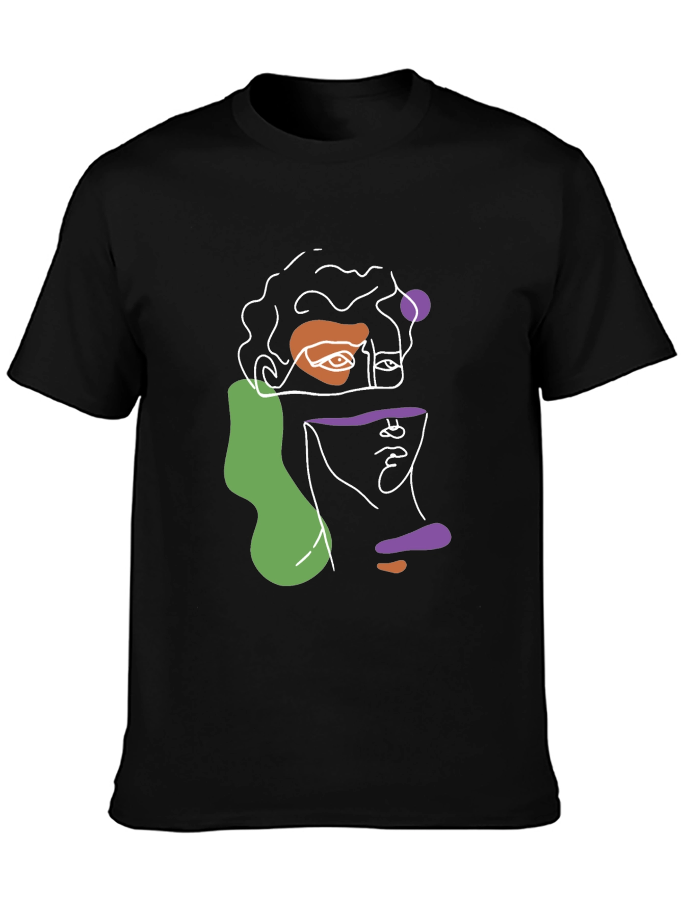 Abstract Face Graphic T-Shirt - Modern Art Tee