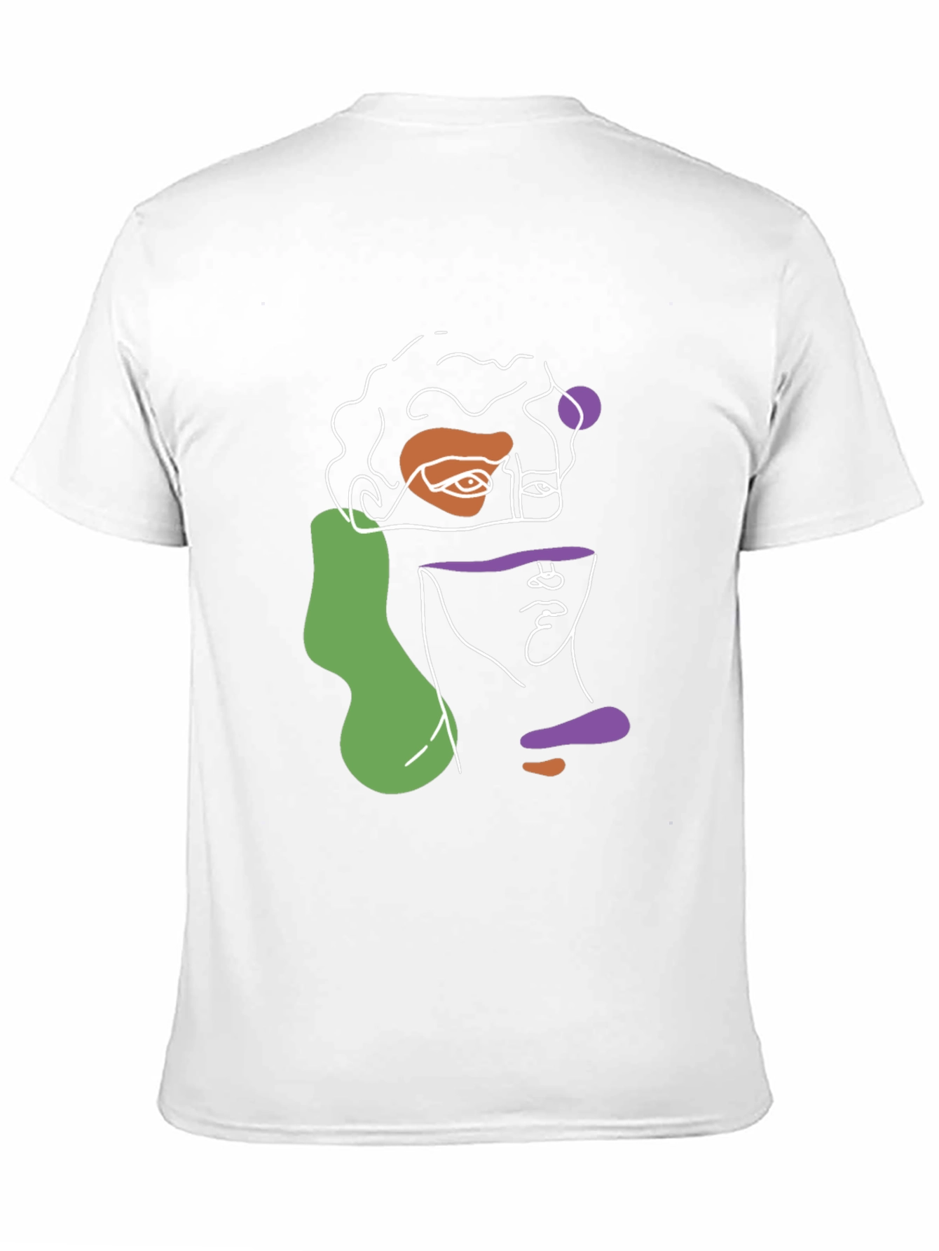 Abstract Face Graphic T-Shirt - Modern Art Tee