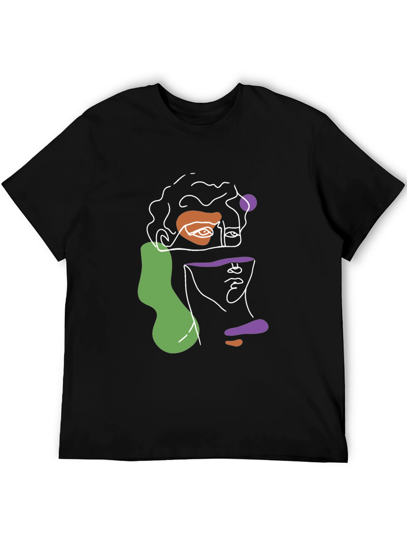 Abstract Face Graphic T-Shirt - Modern Art Tee