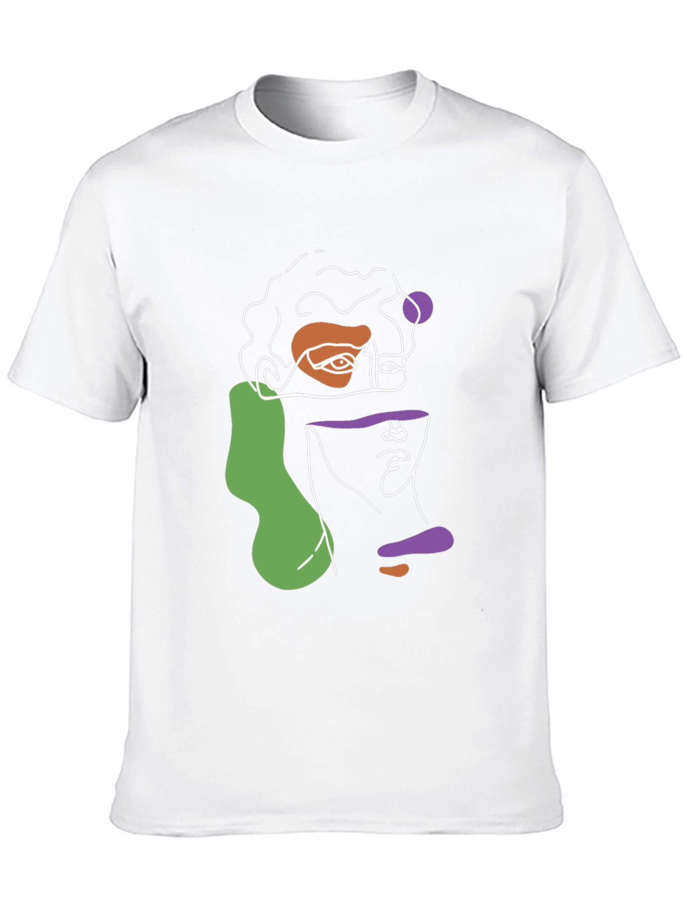 Abstract Face Graphic T-Shirt - Modern Art Tee
