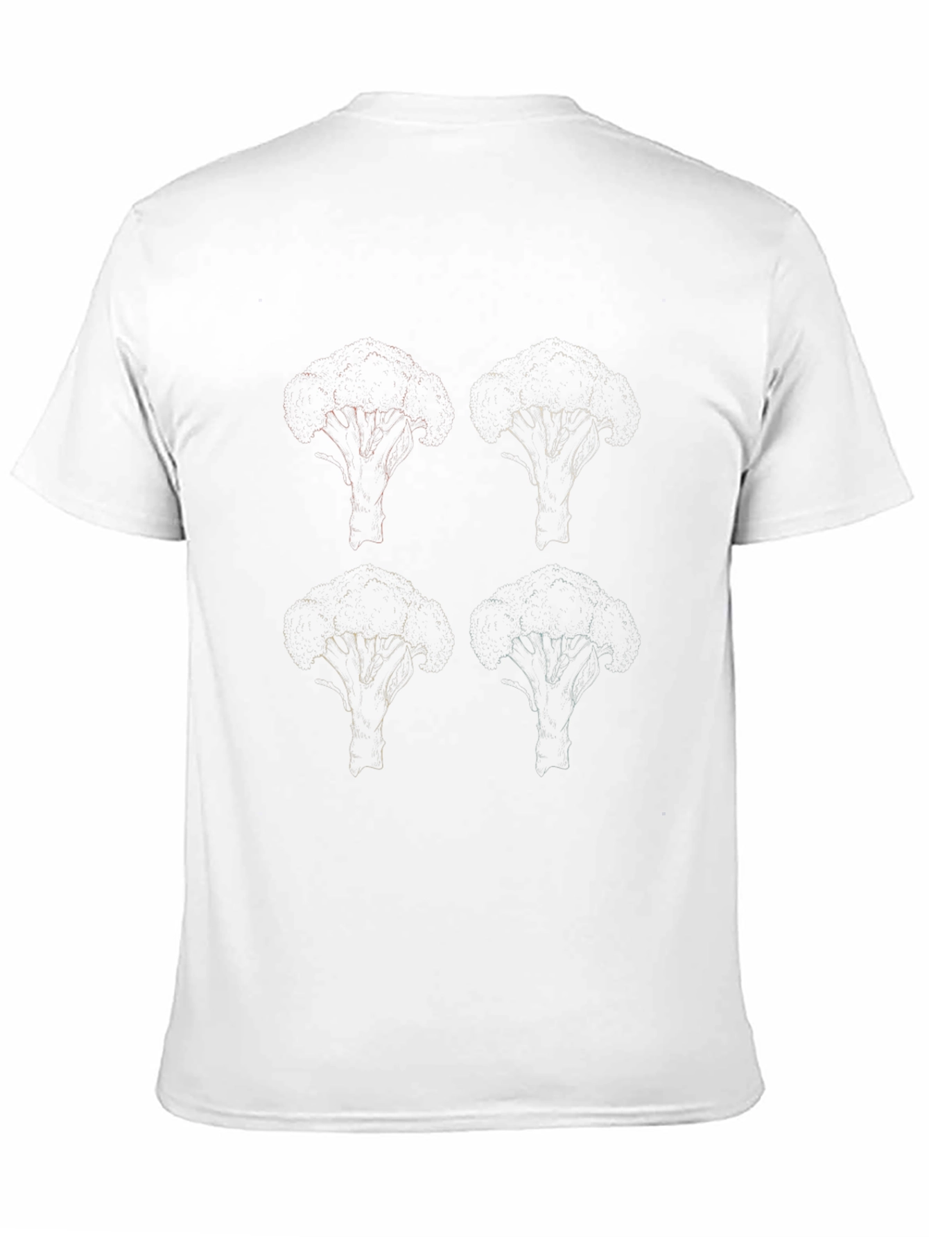 Broccoli Print Crew Neck T-Shirt
