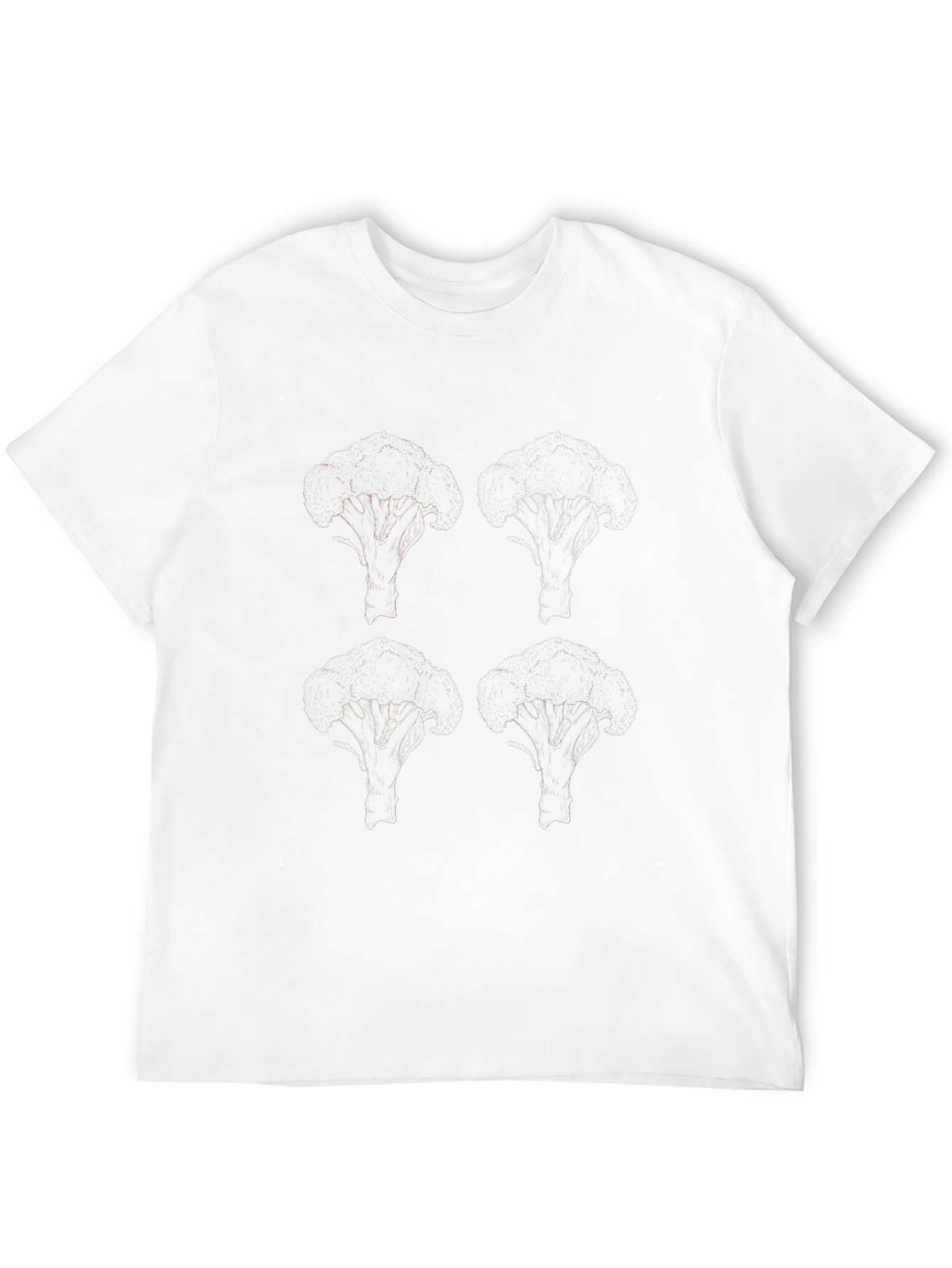 Broccoli Print Crew Neck T-Shirt