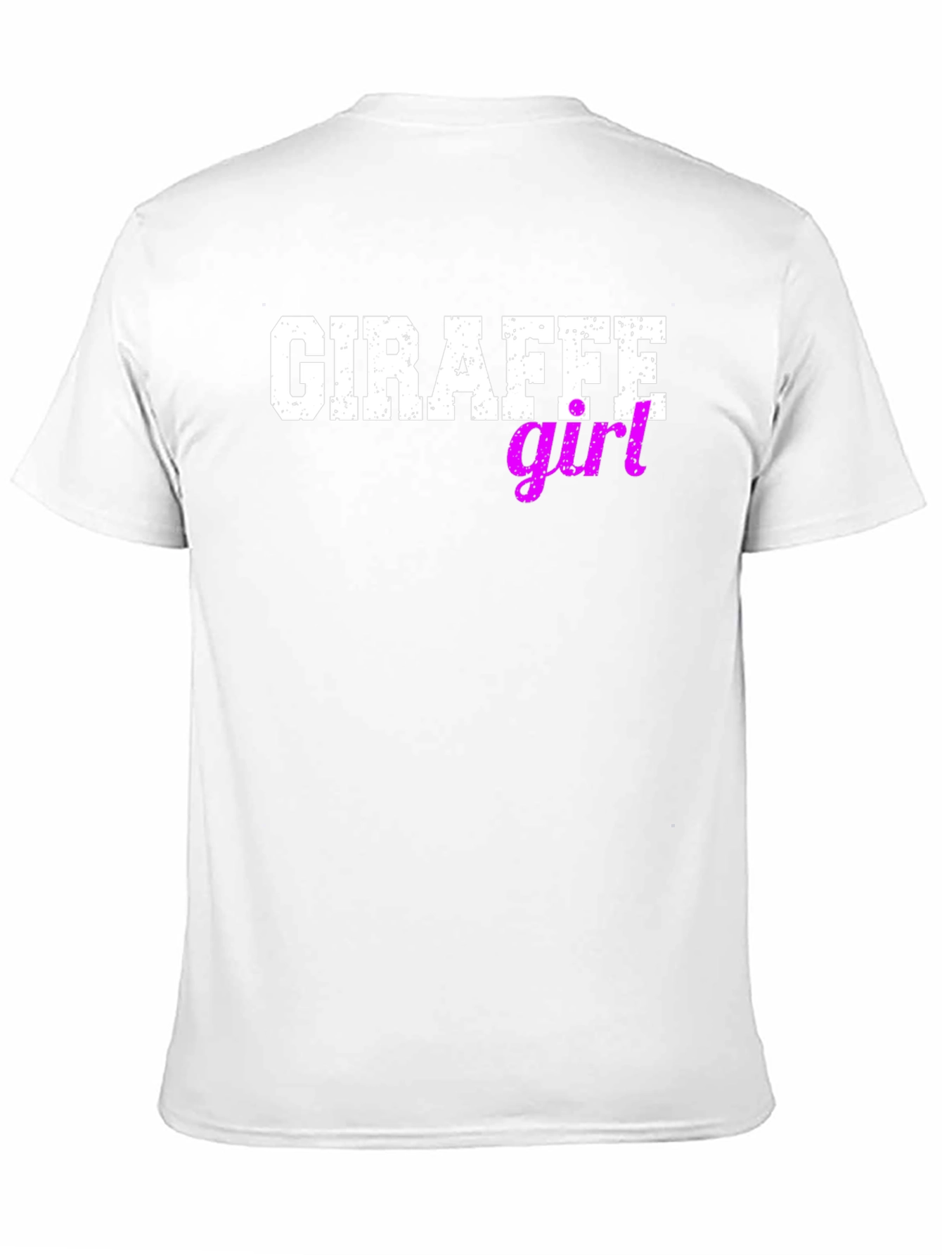 Giraffe Girl Graphic Tee - Black Cotton T-Shirt
