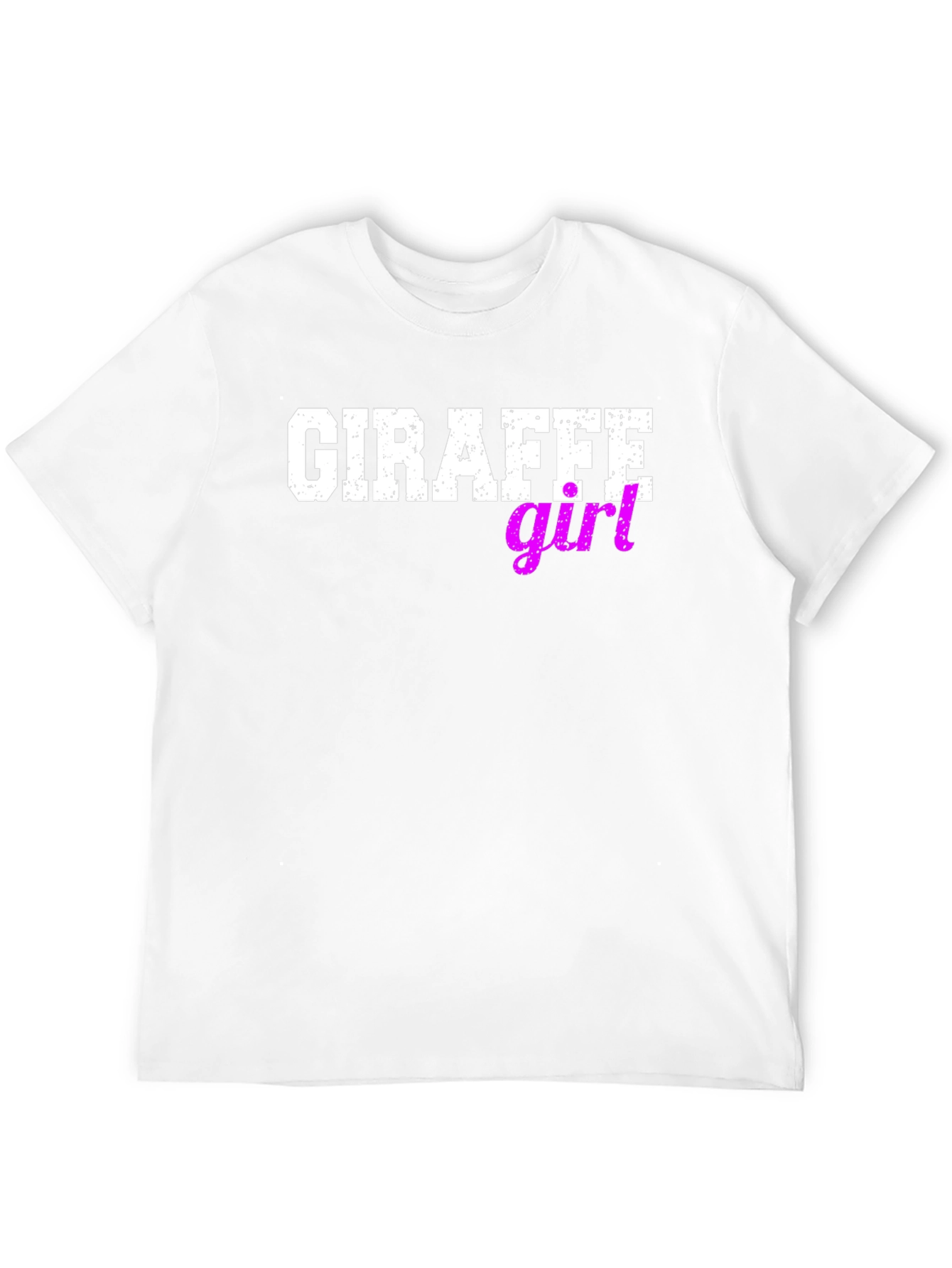 Giraffe Girl Graphic Tee - Black Cotton T-Shirt
