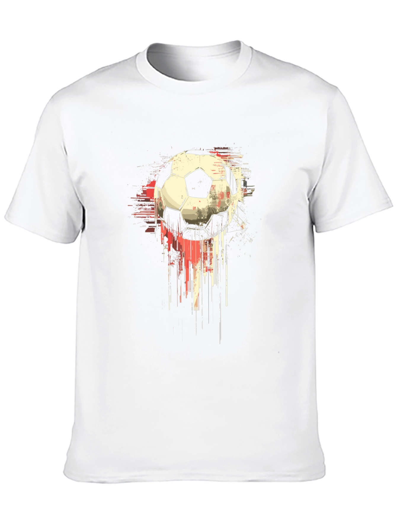 Abstract Soccer Ball Graphic Tee - Mens Black T-Shirt