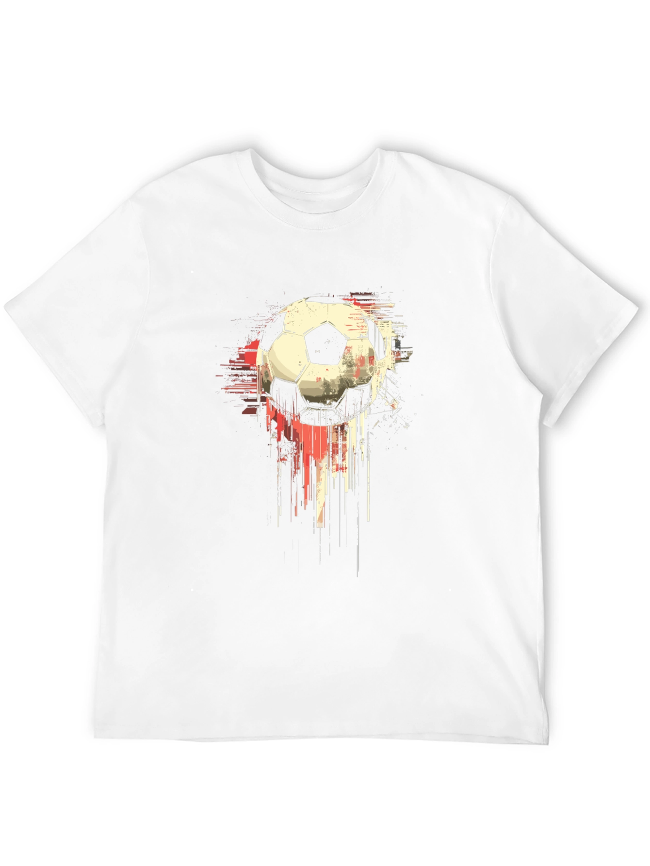 Abstract Soccer Ball Graphic Tee - Mens Black T-Shirt