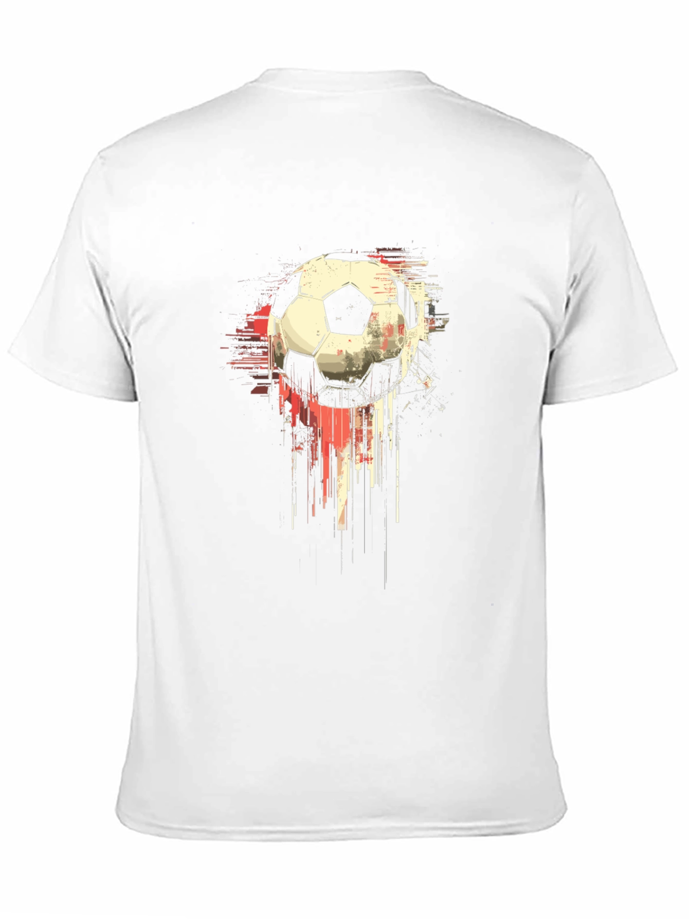 Abstract Soccer Ball Graphic Tee - Mens Black T-Shirt