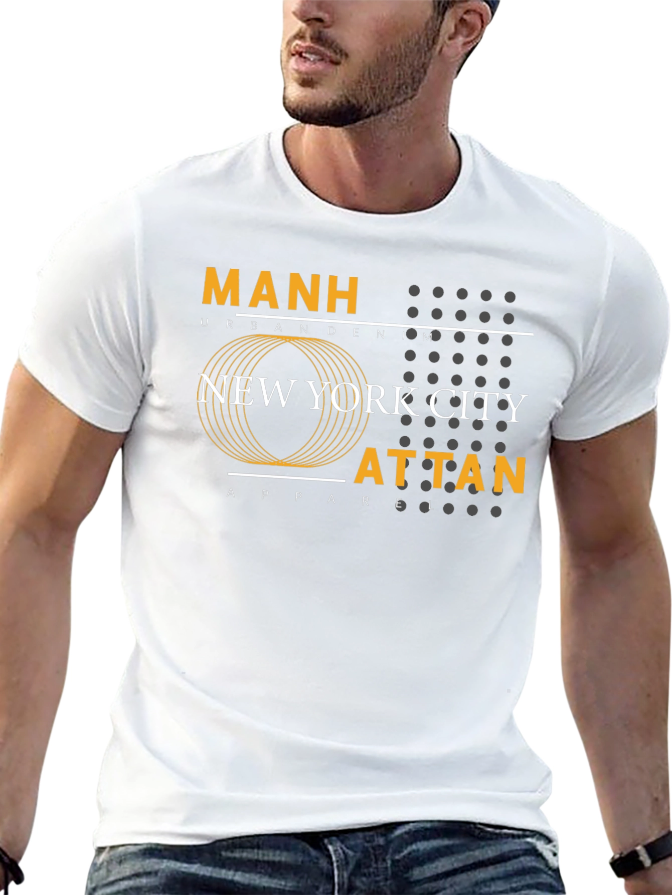 Manhattan NYC Urban Graphic Tee