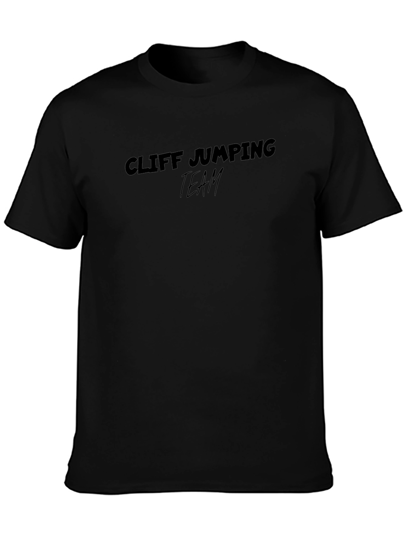 Cliff Jumping Team Black T-Shirt