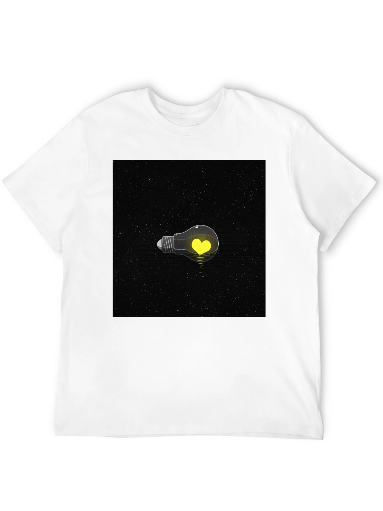 Heart Lightbulb T-Shirt - Black Graphic Tee