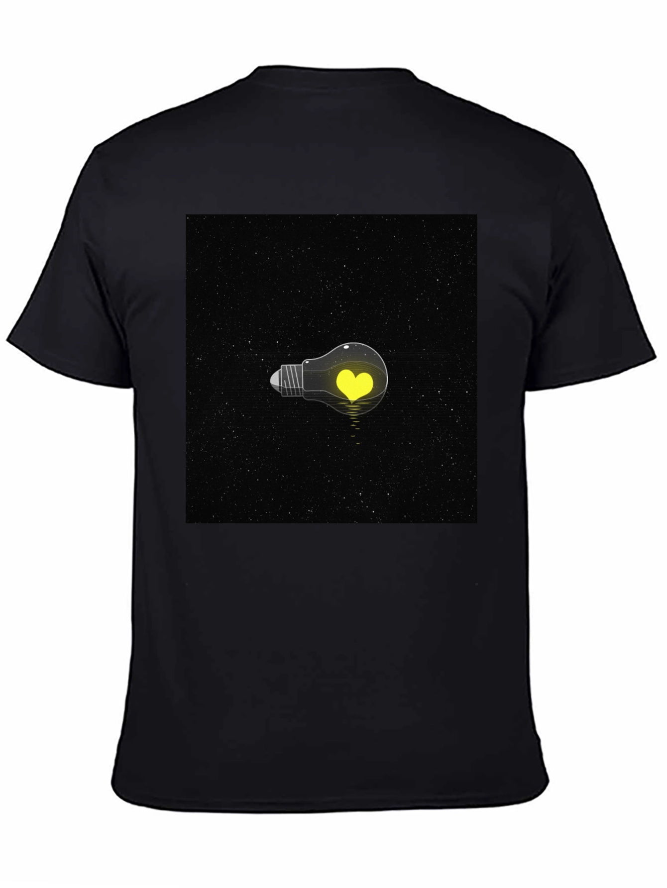Heart Lightbulb T-Shirt - Black Graphic Tee