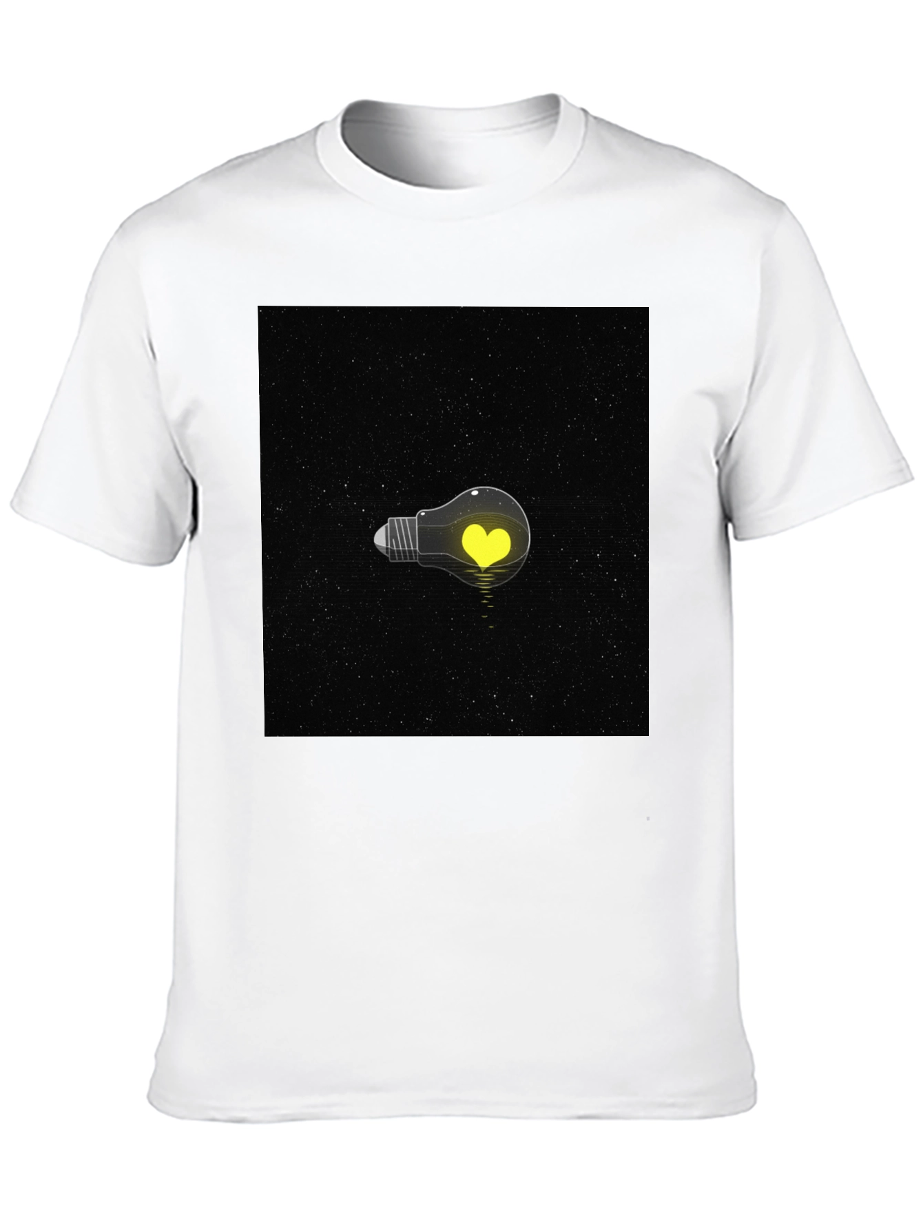 Heart Lightbulb T-Shirt - Black Graphic Tee