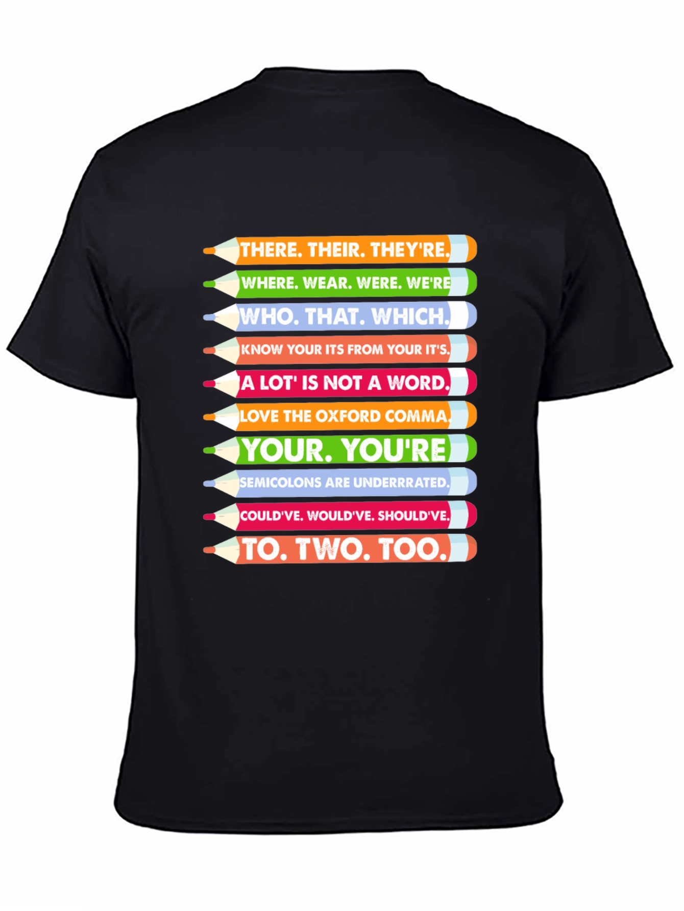 Grammar Pencils T-Shirt - English Teacher Tee