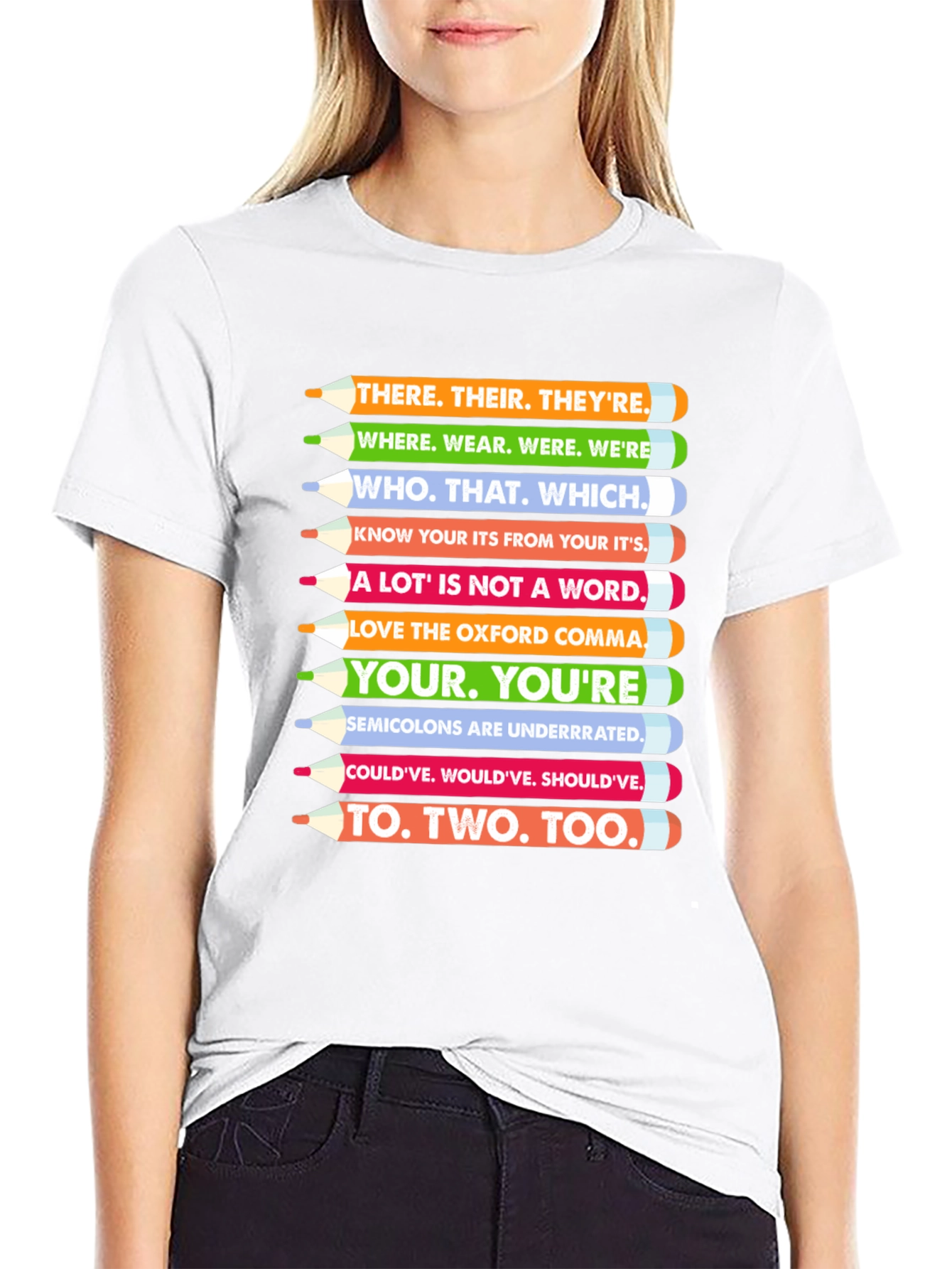 Grammar Pencils T-Shirt - English Teacher Tee