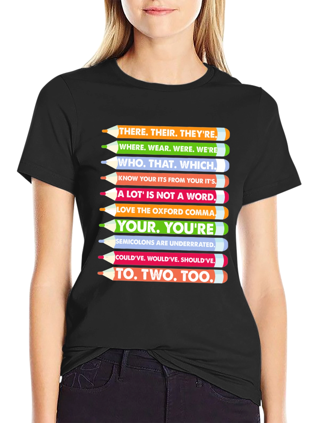 Grammar Pencils T-Shirt - English Teacher Tee