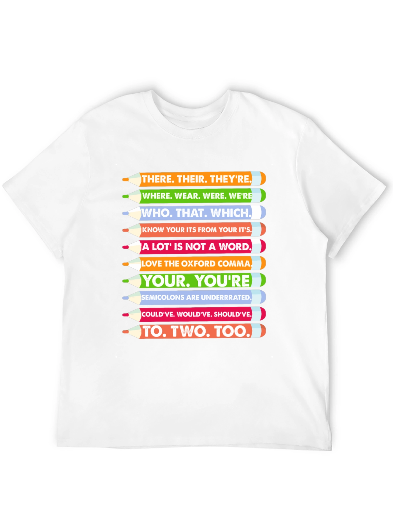 Grammar Pencils T-Shirt - English Teacher Tee