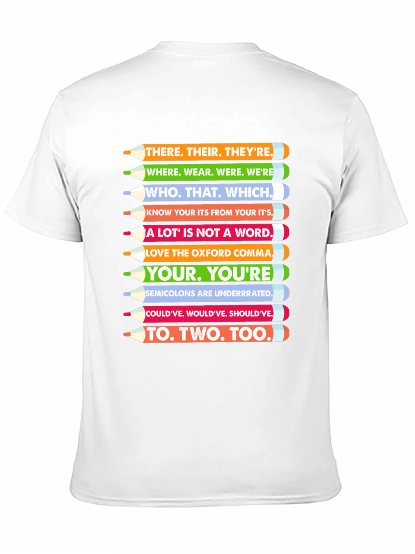 Grammar Pencils T-Shirt - English Teacher Tee