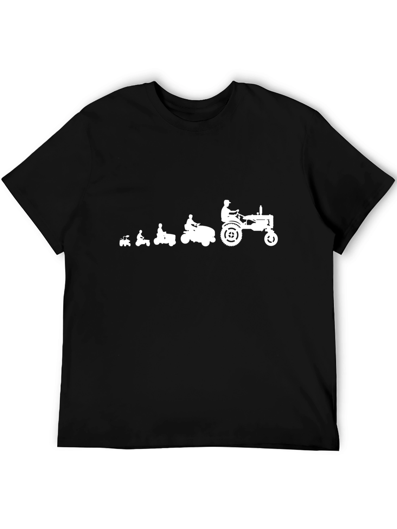 Tractor Evolution Graphic Tee - Black Cotton Blend
