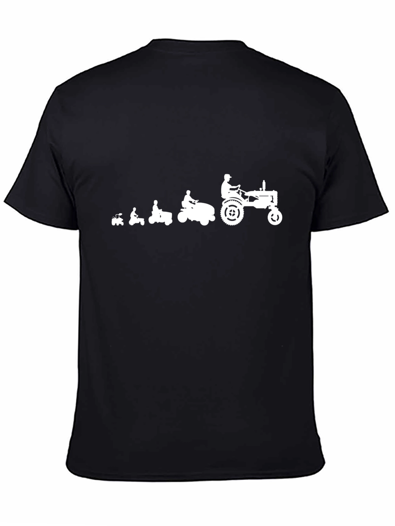 Tractor Evolution Graphic Tee - Black Cotton Blend