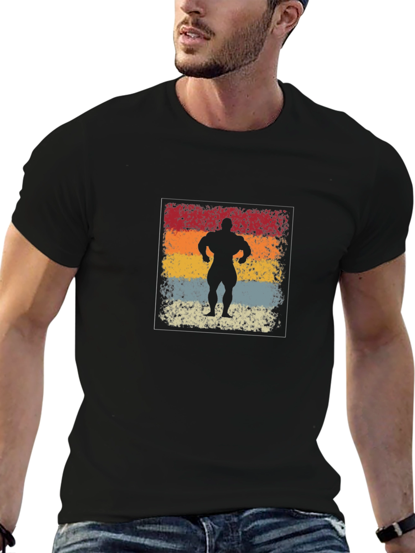 Retro Bodybuilder Graphic T-Shirt