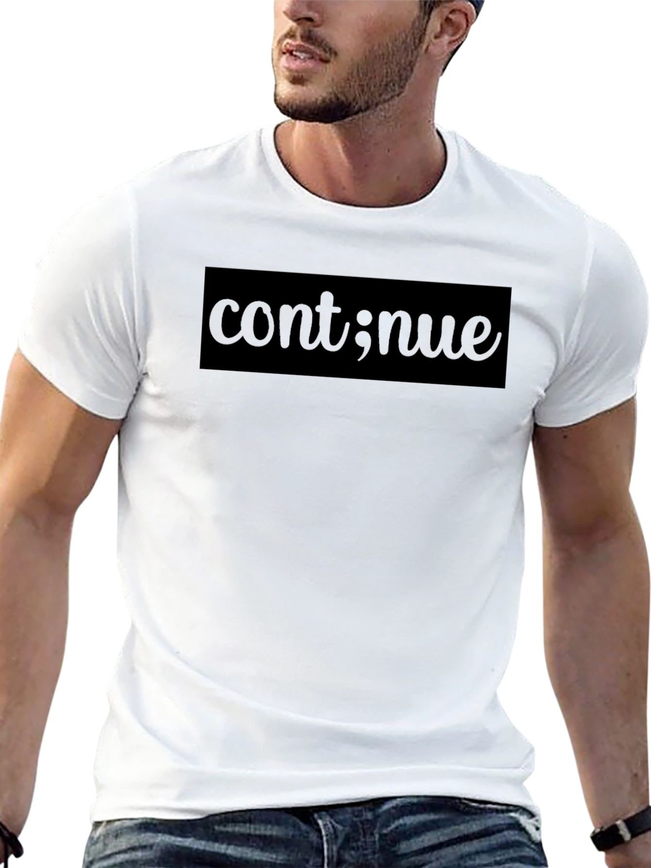 Continue Script Black T-Shirt