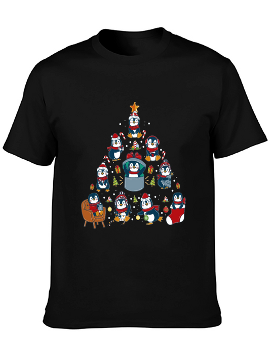 Penguin Christmas Tree Graphic Tee