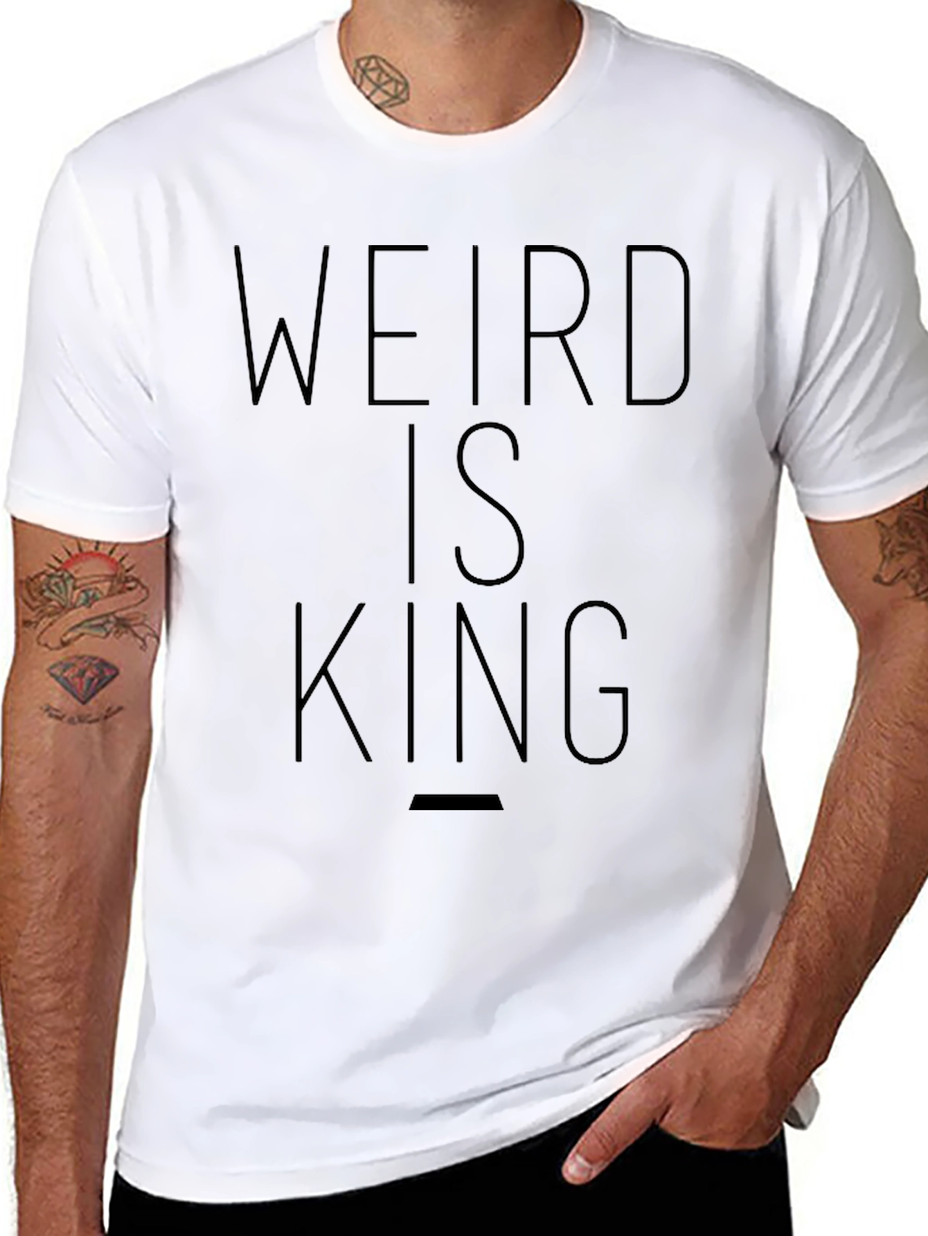 Weird is King Graphic Tee - Black