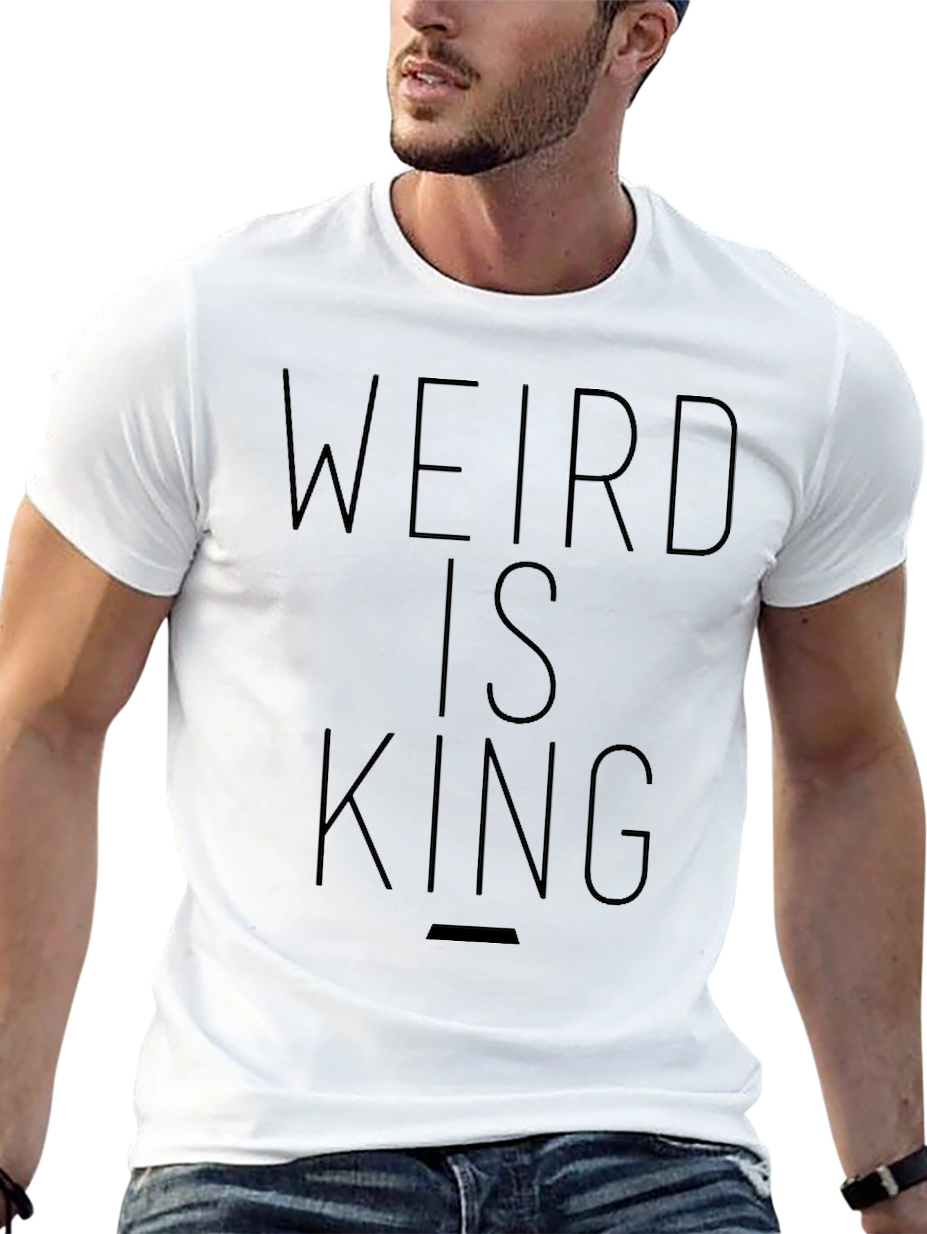 Weird is King Graphic Tee - Black