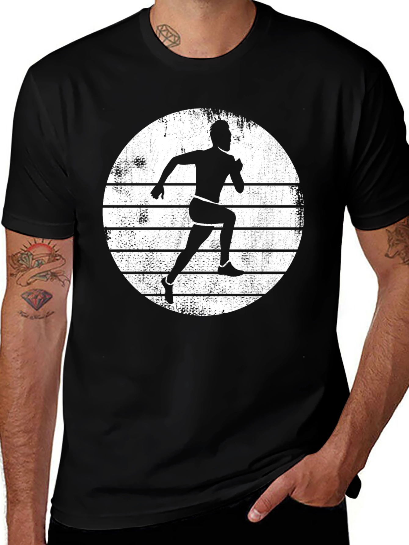 Runner Silhouette T-Shirt - Athletic Black Tee