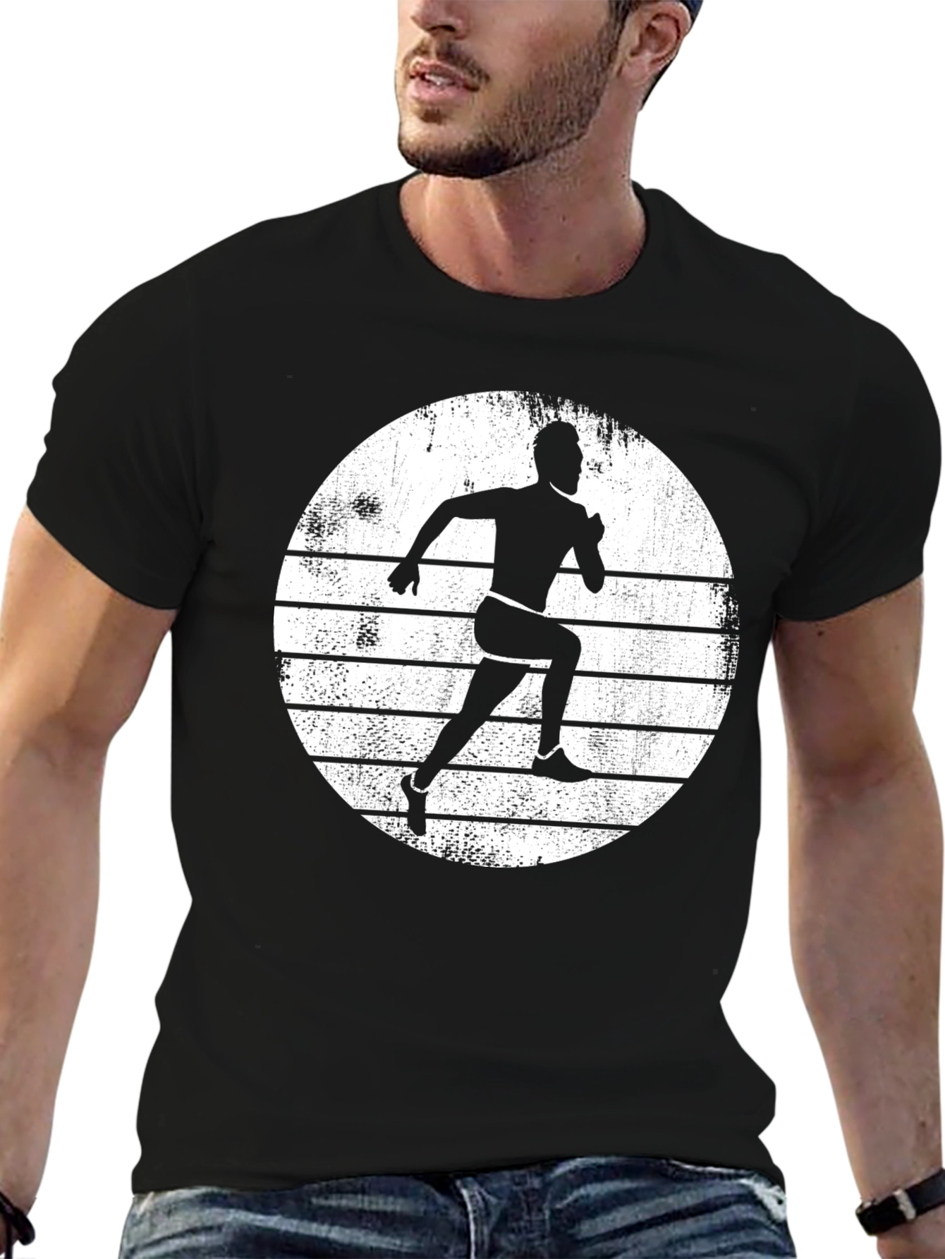 Runner Silhouette T-Shirt - Athletic Black Tee