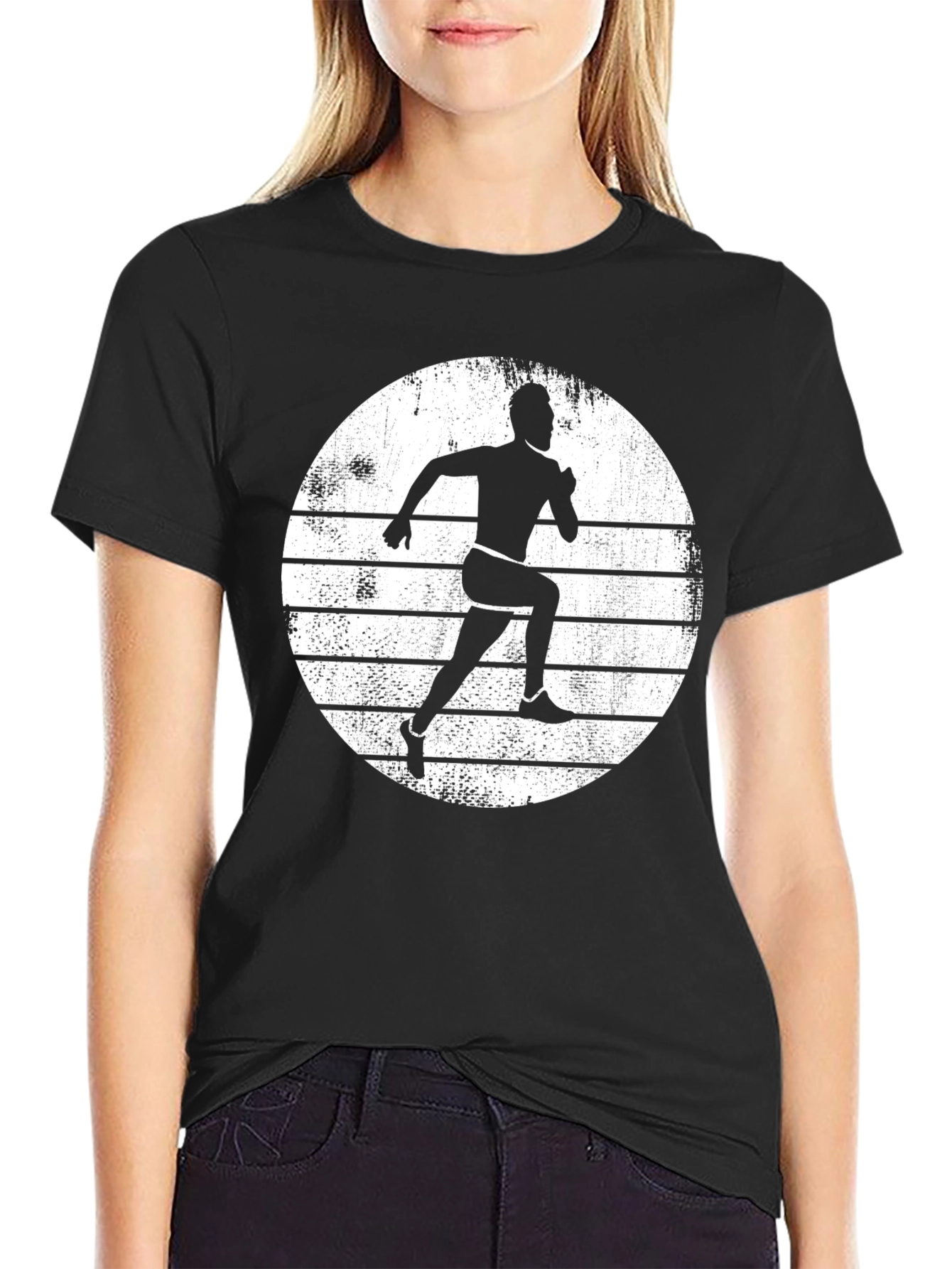 Runner Silhouette T-Shirt - Athletic Black Tee