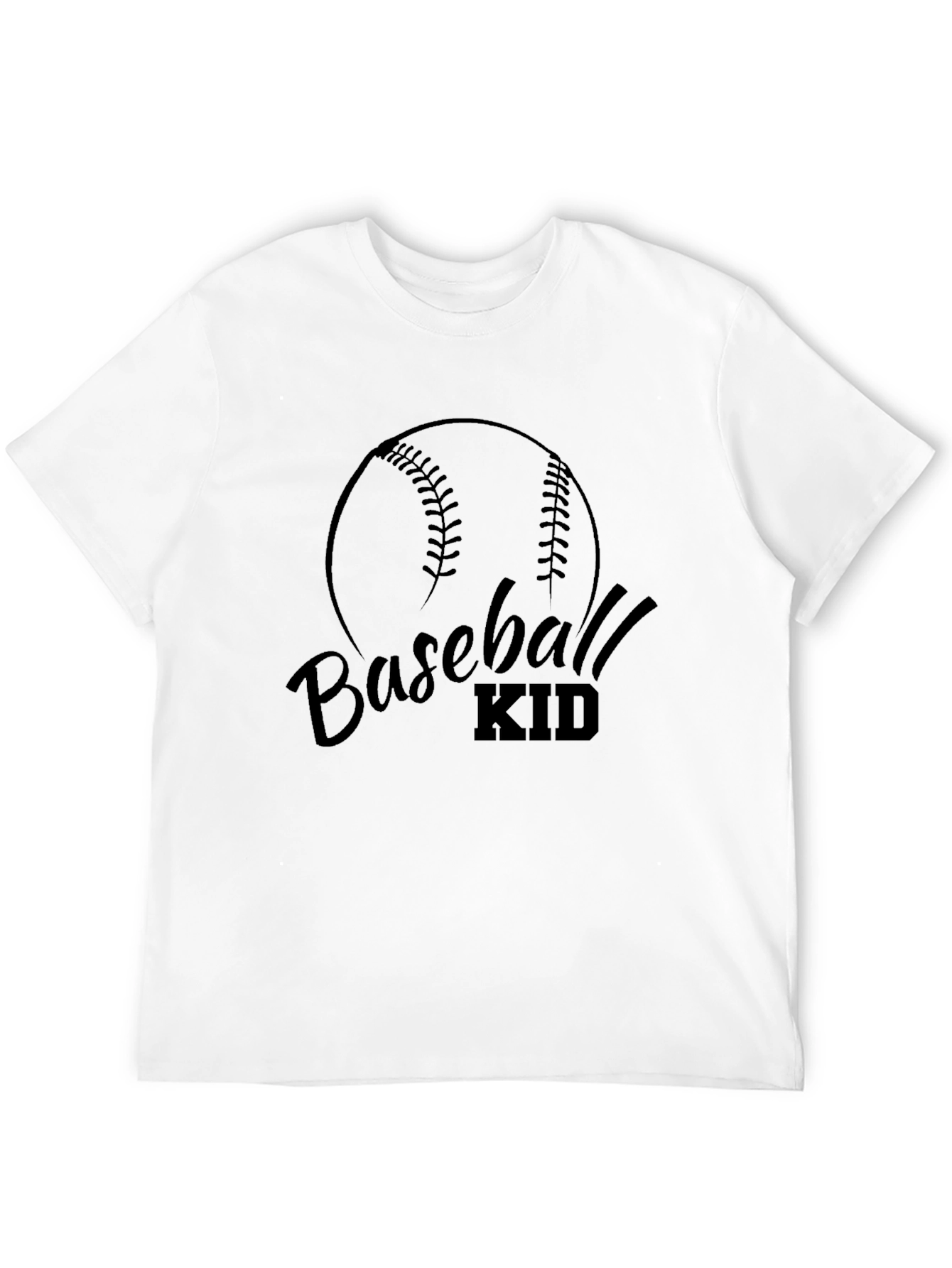 Baseball Kid Graphic T-Shirt - Black