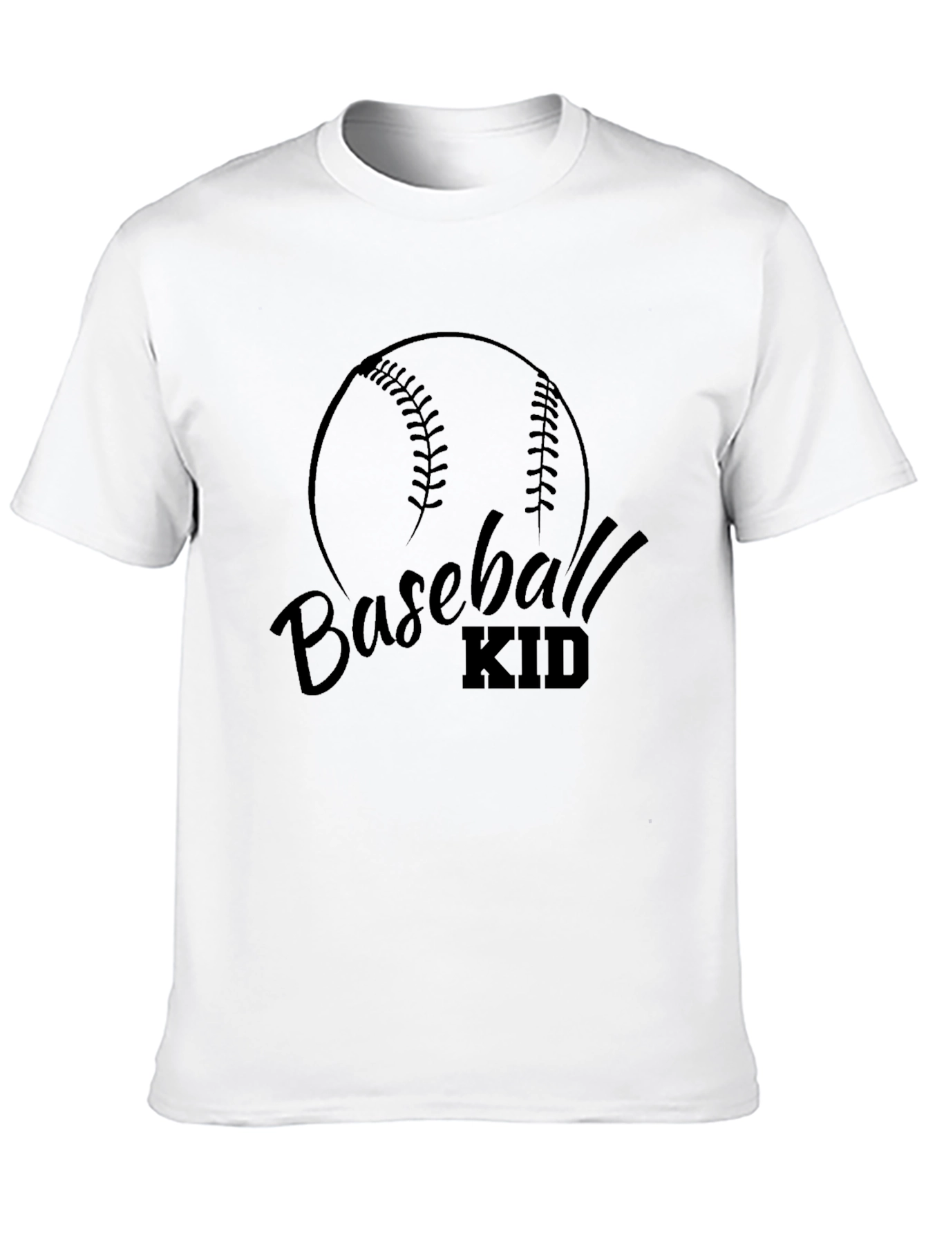 Baseball Kid Graphic T-Shirt - Black
