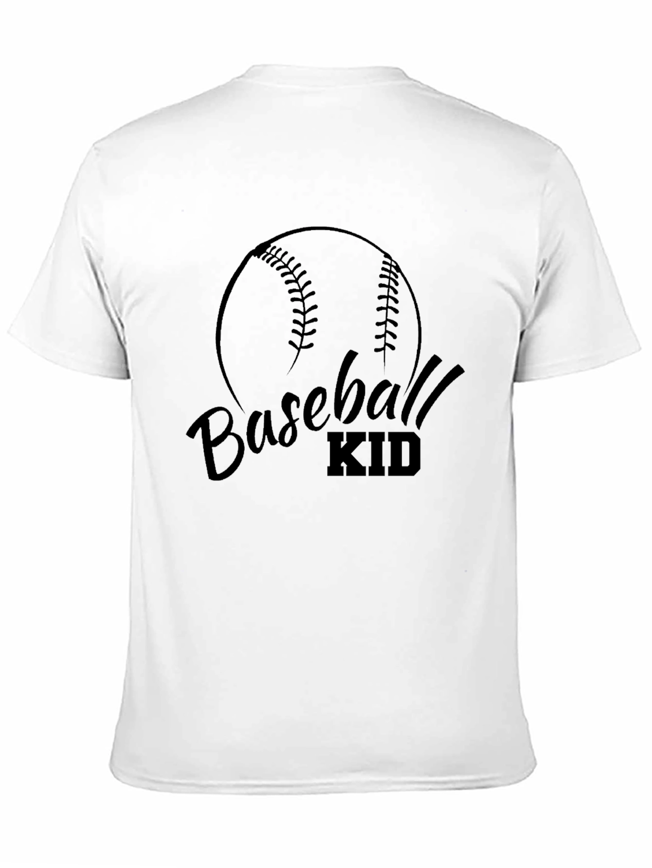 Baseball Kid Graphic T-Shirt - Black