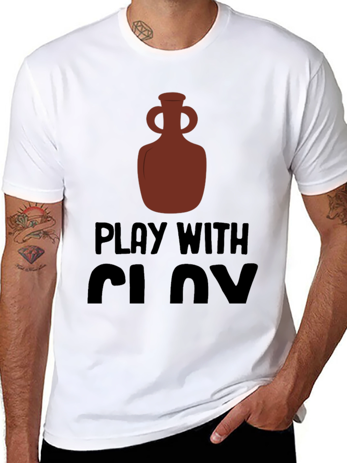 Play With Clay Graphic Tee Pottery Lover T-Shirt